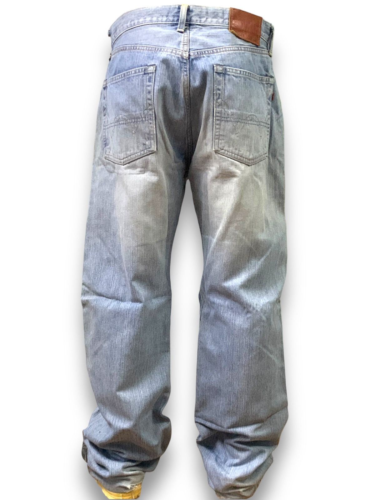 Edwin Vintage Edwin 505X Selvedge Mud Wash Baggy Distressed Jeans Size US 33 - 6 Thumbnail