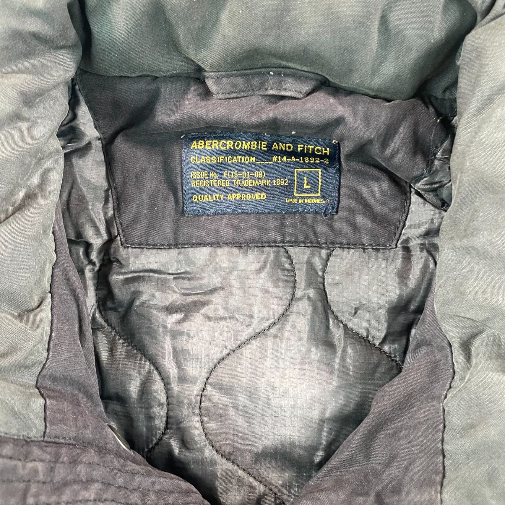 Abercrombie & Fitch VINTAGE Abercrombie & Fitch Chore Utility Jacket Men L Hooded Quilt Lined Gray Size US L / EU 52-54 / 3 - 2 Thumbnail