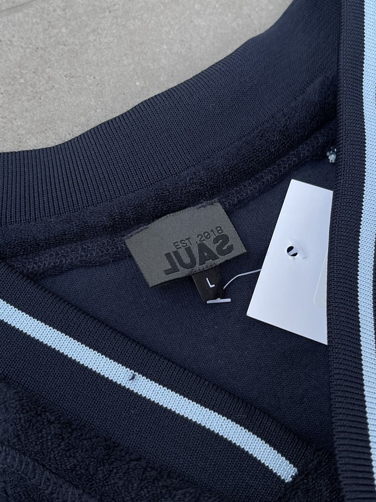 Saul Nash !DS! SS23 Saul Nash Big Logo Navy Paneled Zipped Top Size US L / EU 52-54 / 3 - 17 Thumbnail