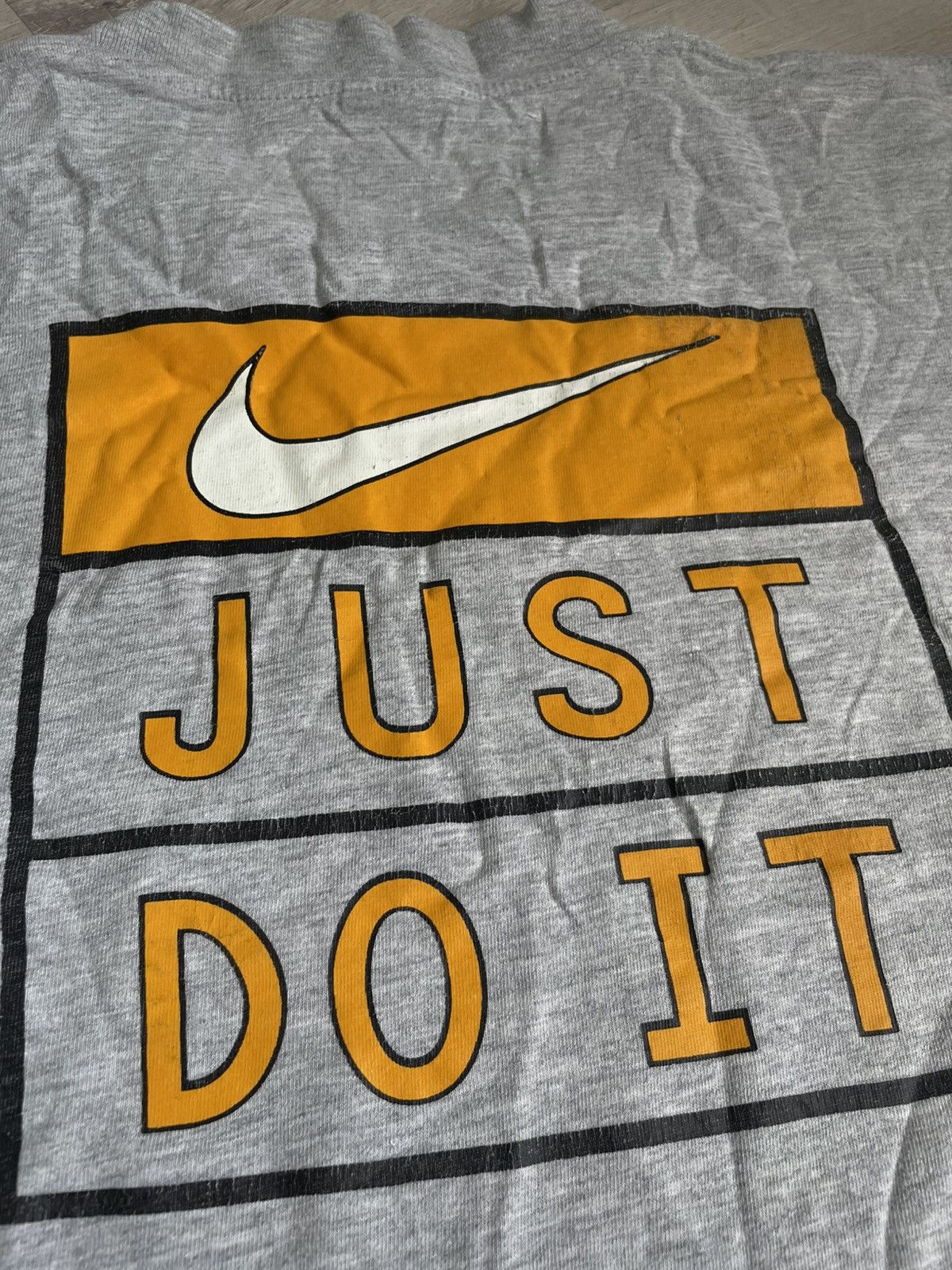 Nike × Vintage Vintage 90s Nike Just Do It Big Logo Swoosh Yellow Y2k Size US L / EU 52-54 / 3 - 10 Thumbnail