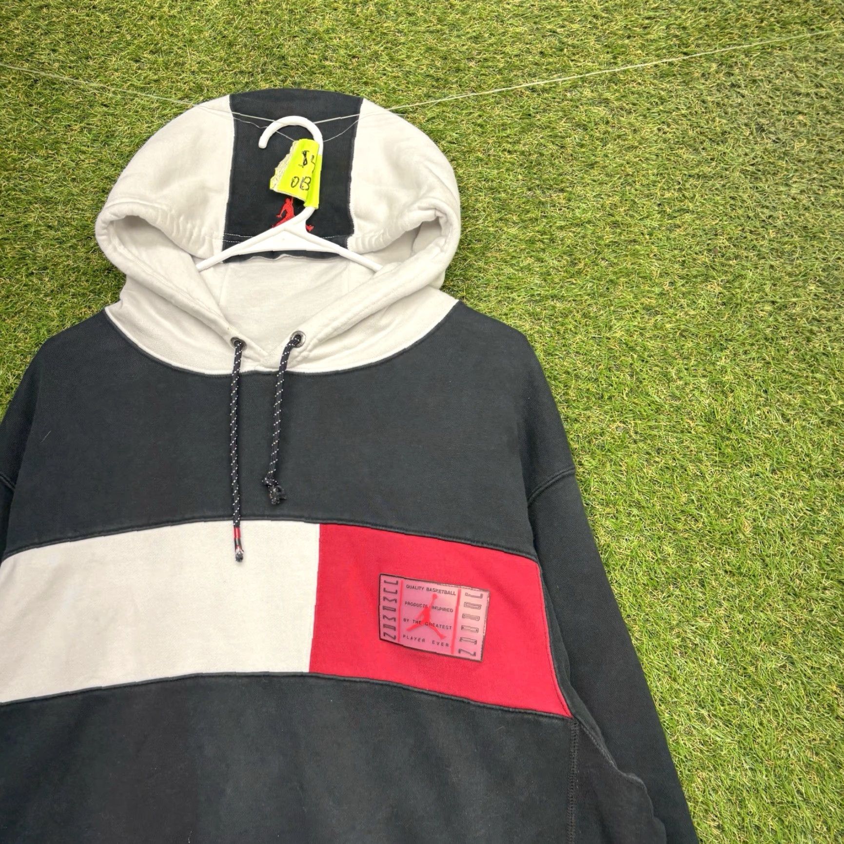 Jordan Brand Nike Air Jordan Hoodie Mens XL Black Color Block Zip Pockets Hip Hop Size US XL / EU 56 / 4 - 3 Thumbnail