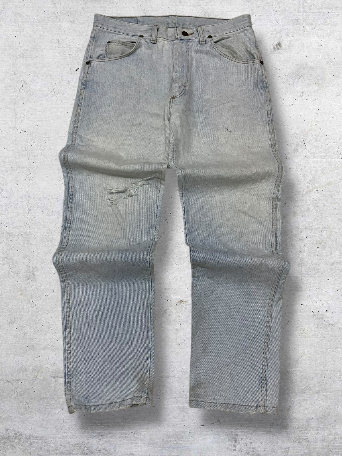 Wrangler VINTAGE WRANGLER USA DESIGNER BLUEWASHED REGULAR OLD DENIM Size US 30 / EU 46 - 1 Thumbnail
