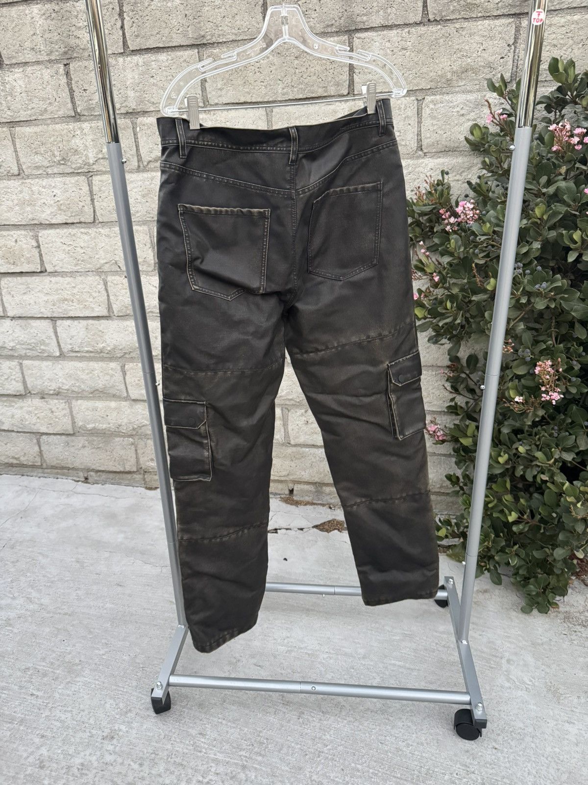 Zara Zara faux leather cargo pants Size US 31 - 3 Thumbnail