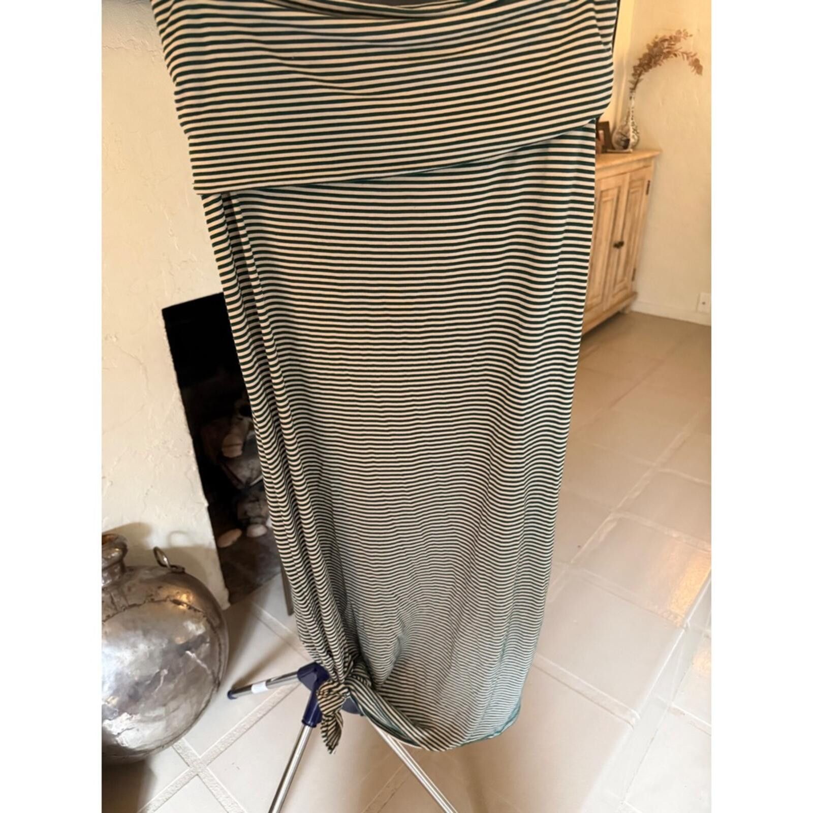 KAVU KAVU Womens Green White Striped Fold Over Maxi Skirt XS Size 26" / US 2 / IT 38 - 8 Thumbnail