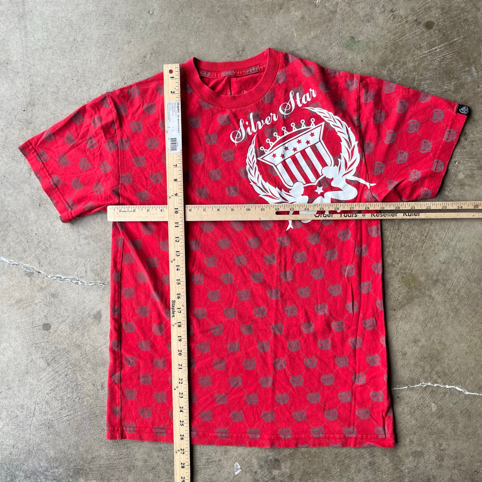 Vintage VINTAGE SILVER STAR Y2K SHIRT AOP 00S GRUNGE RED SMALL Size US S / EU 44-46 / 1 - 5 Thumbnail