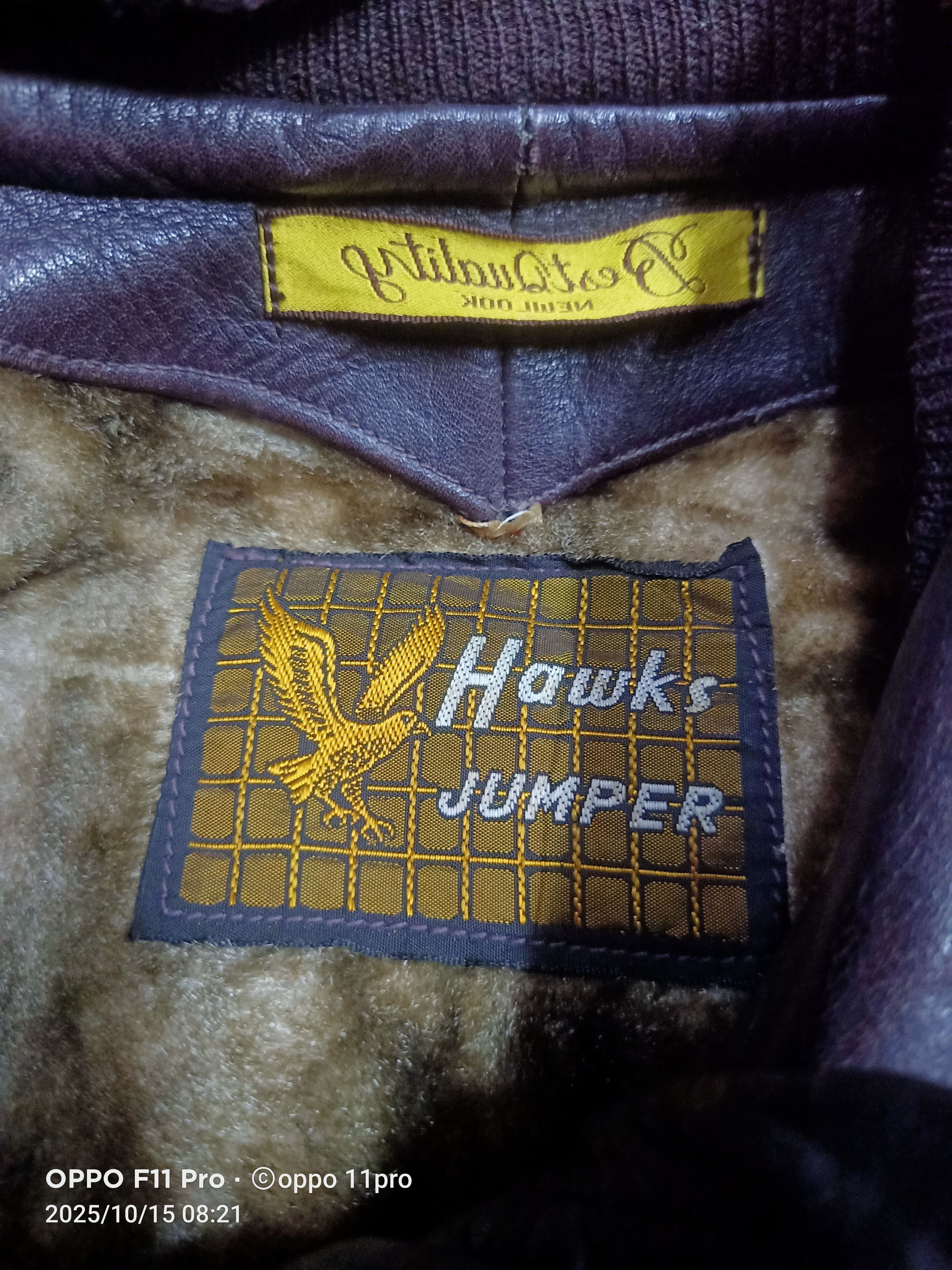 Other 🌟Hawks Jumper Leather Double Collar Jacket Men🌟 Size US L / EU 52-54 / 3 - 3 Thumbnail