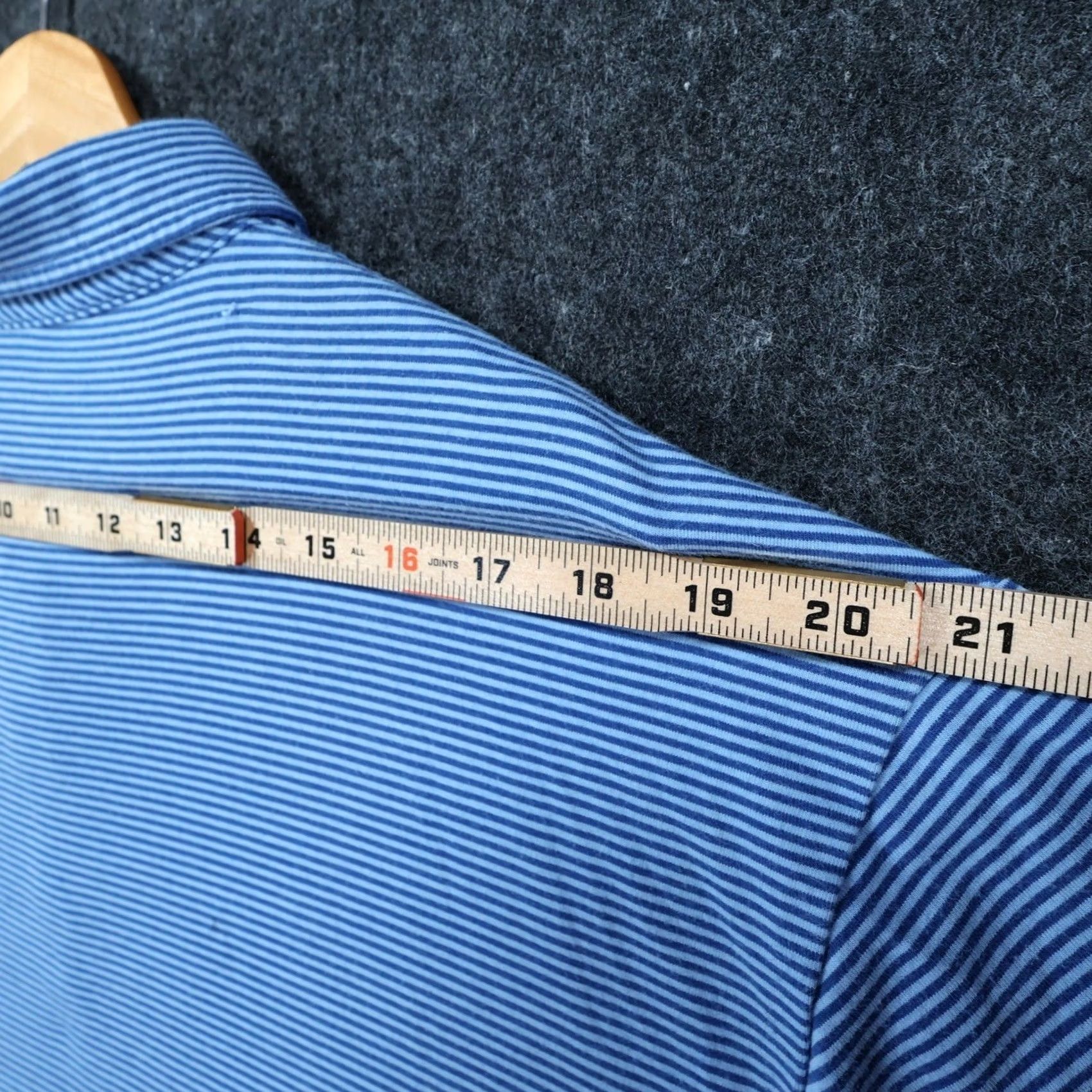 Vintage Member's Mark Polo Shirt Mens XXL Blue Striped Cotton Blend Size US XXL / EU 58 / 5 - 6 Thumbnail