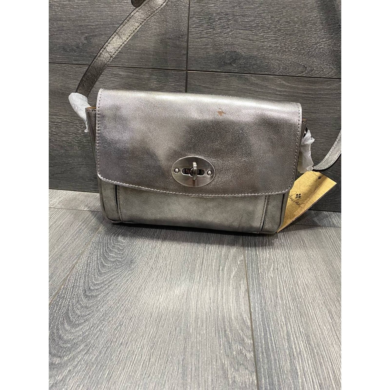 Patricia Nash Patricia Nash Leather Crossbody Antique Pltnm, bag A628413 Size ONE SIZE - 7 Thumbnail