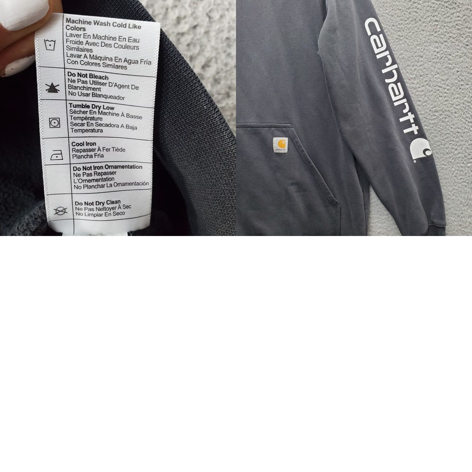 Carhartt Carhartt Hoodie Mens L Tall Pullover Hooded Black Graphic Logo Sleeve Loose Fit Mens Size L Tall Size US L / EU 52-54 / 3 - 8 Thumbnail