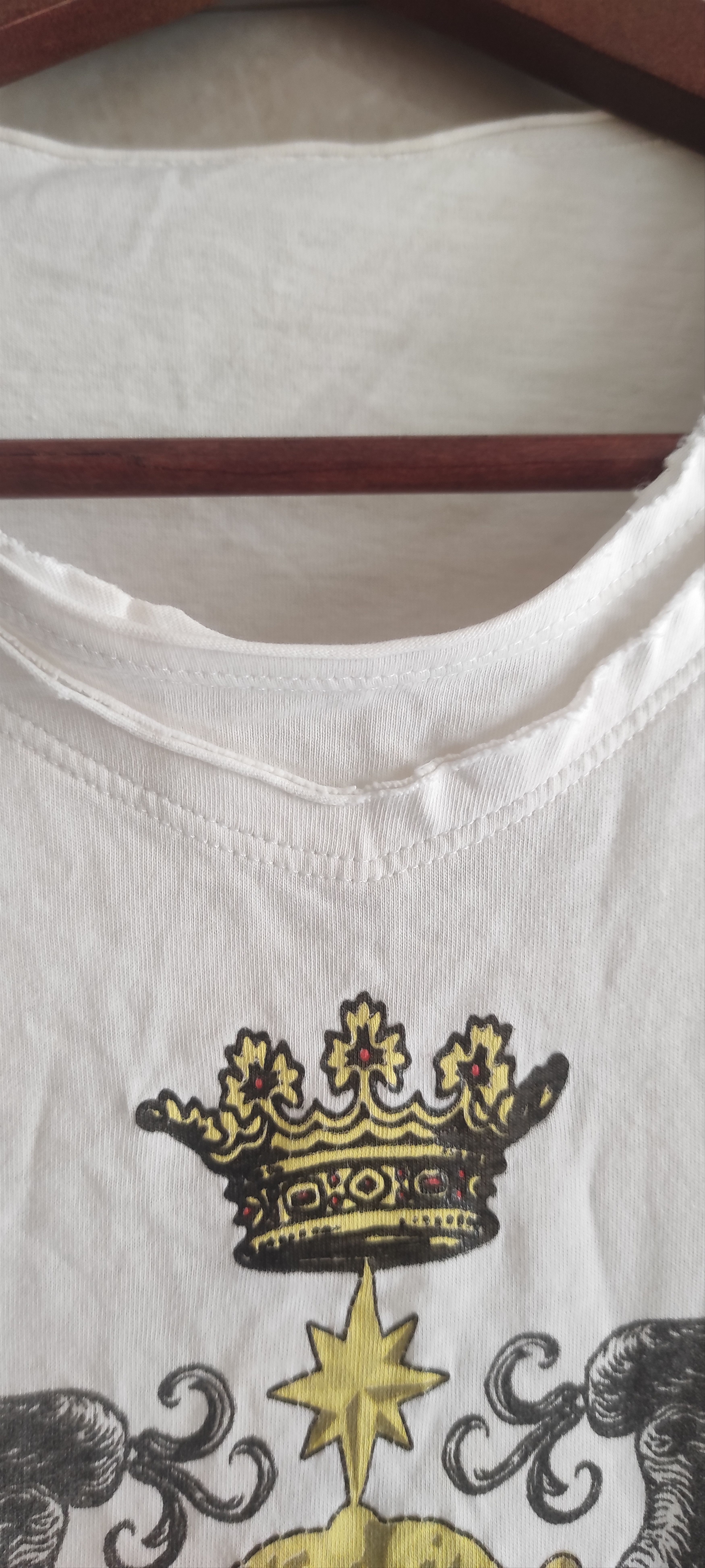 Just Cavalli Just Cavalli White Gold Printed Cotton Roundneck T-Shirt Size M / US 6-8 / IT 42-44 - 10 Thumbnail