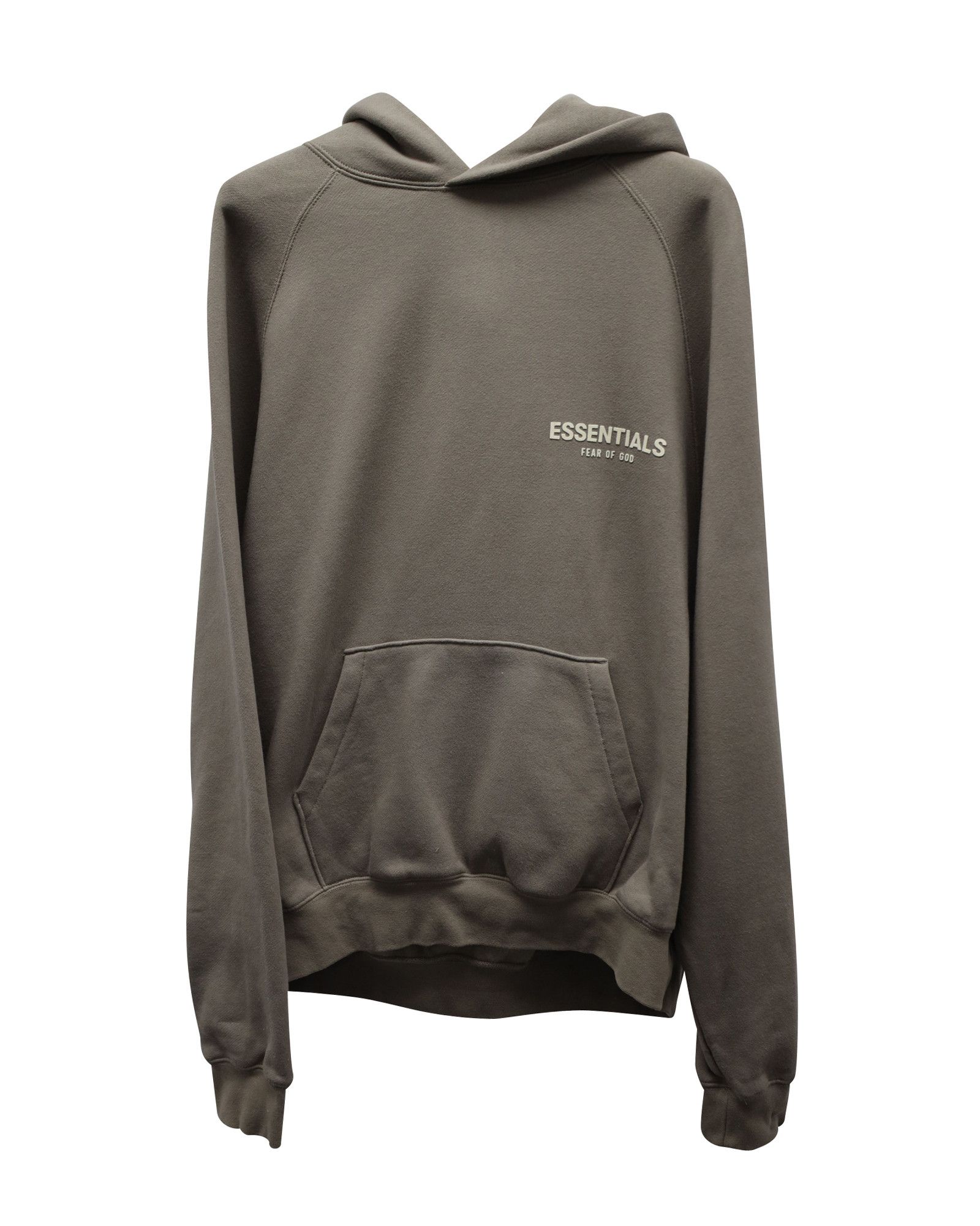 Fear of God Fear of God Essentials Logo-Flocked Hoodie in Desert Taupe C Size US S / EU 44-46 / 1 - 1 Thumbnail