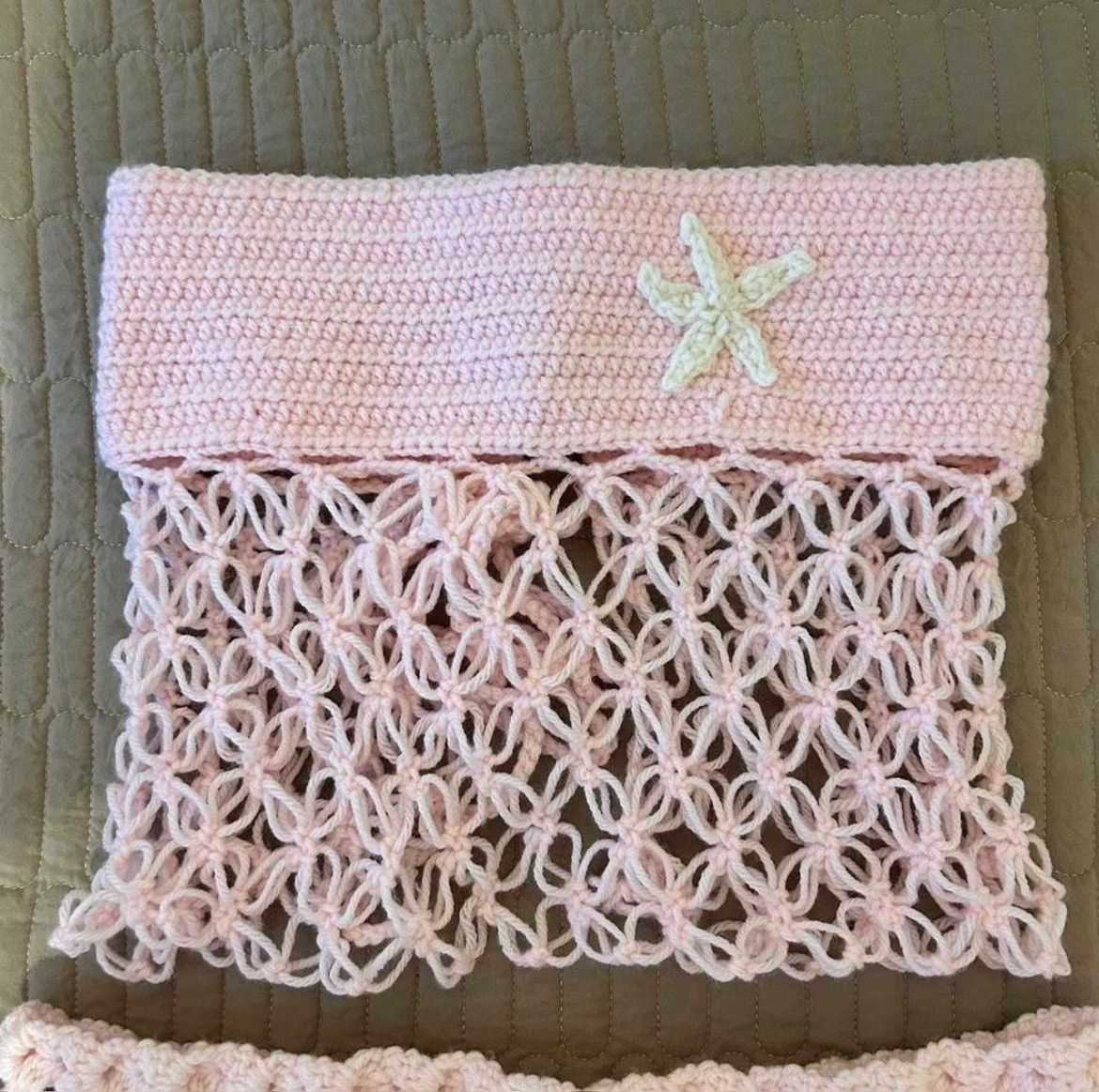 Handmade pink starfish crochet set! Size S / US 4 / IT 40 - 2 Thumbnail