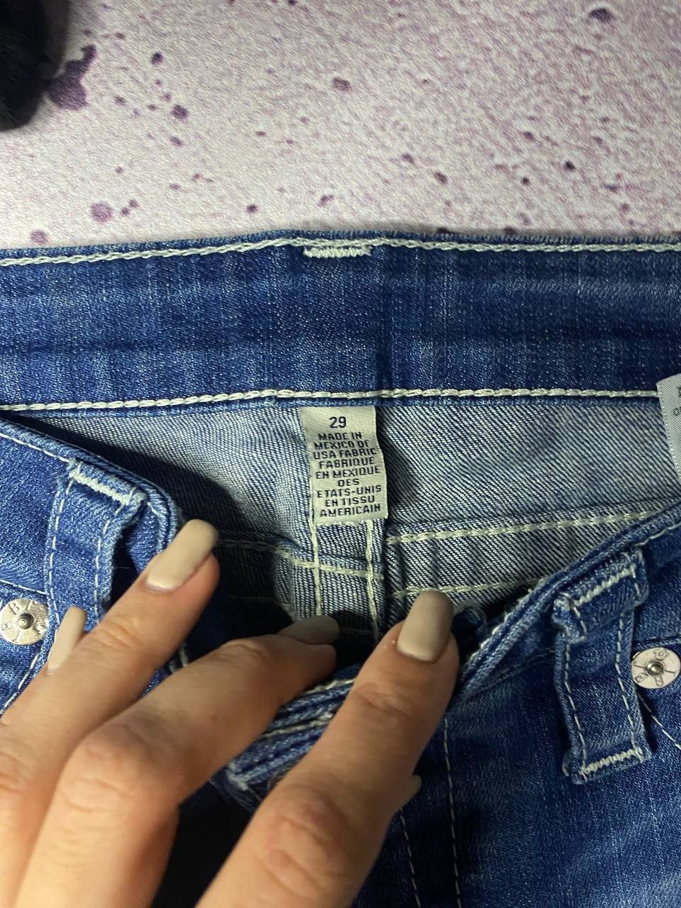True Religion Womens Vintage True Religion jeans diamonds 💎 luxury legging Size 29" - 6 Thumbnail