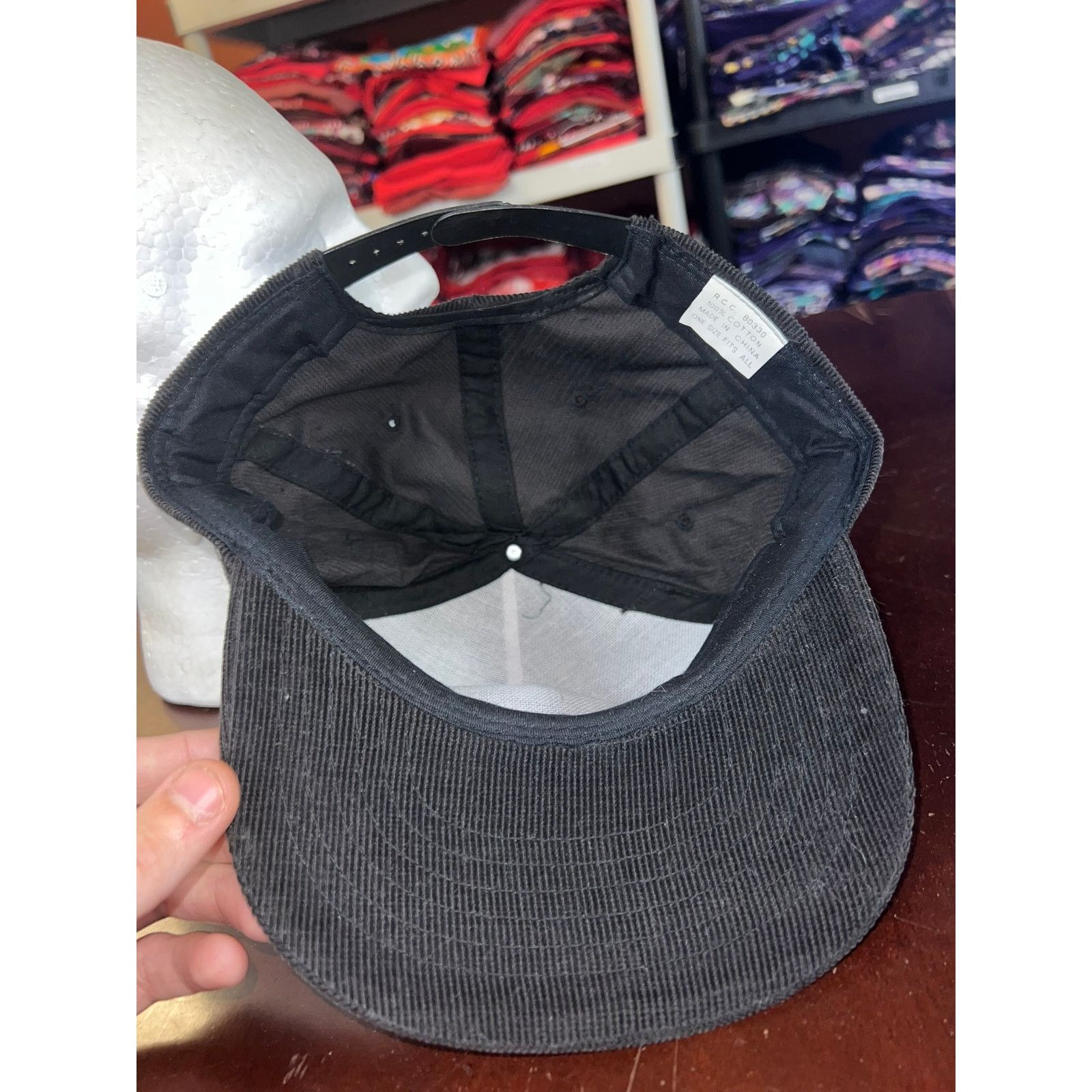 Vintage Vintage John Morrell Hat Corduroy Black Snapback Headwear Size ONE SIZE - 6 Thumbnail