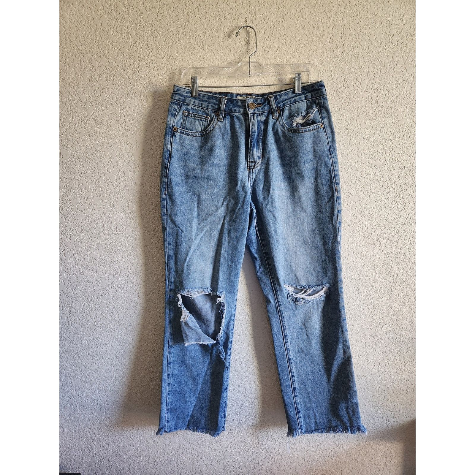 Other Rock & Roll Denim High Raised Straight Cropped Jeans W29 L27 Size 29" - 1 Thumbnail