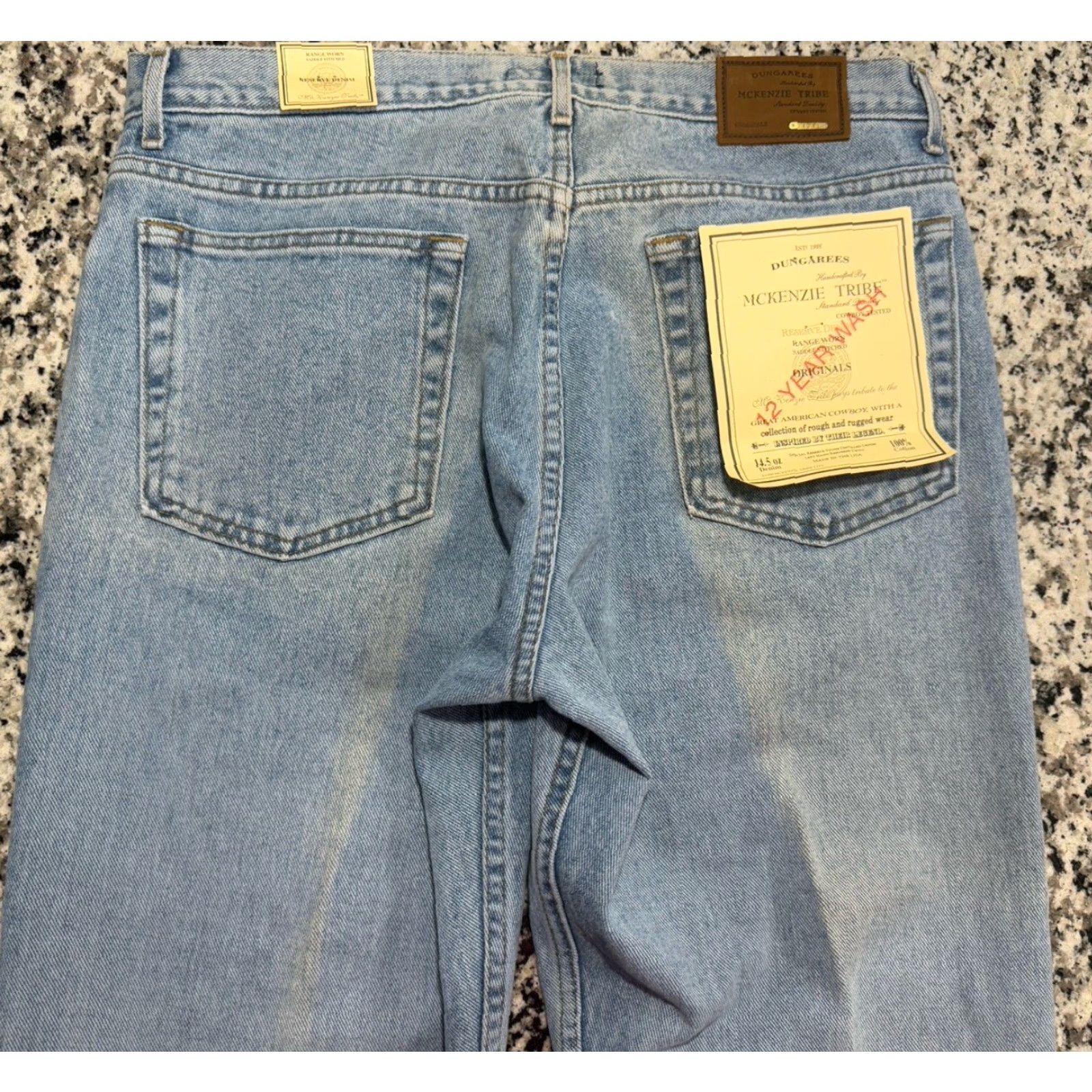 Vintage VINTAGE McKenzie Tribe Jeans Denim 35x29.5 Regular Men Blue 5-Pocket USA 90s Theme Mens Size US 35 - 6 Thumbnail