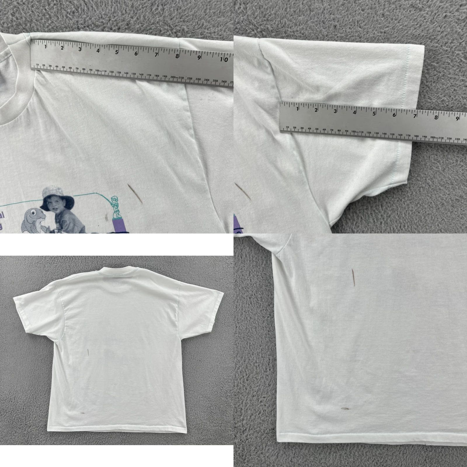 Hanes VINTAGE Hanes Shirt 90s Mens XL White Short Sleeve Crew Neck 50/50 Heavyweight T-Shirt Size US XL / EU 56 / 4 - 11 Thumbnail
