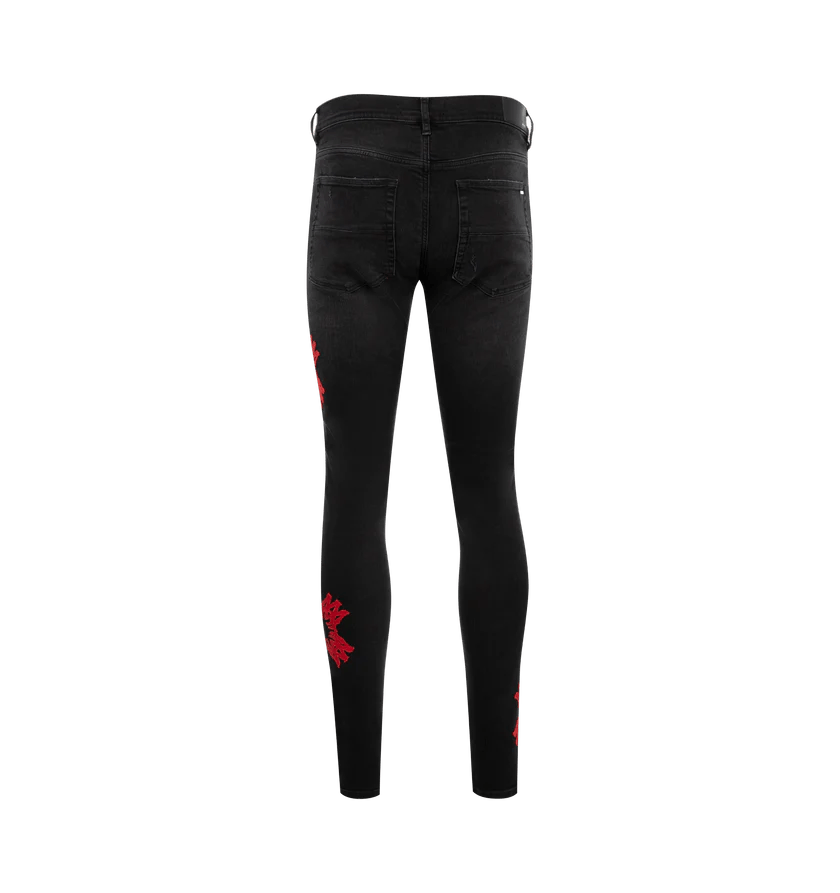 Amiri o1h1sh10525 Ma Quad Logo Applique Skinny Jeans in Black Size US 38 / EU 54 - 2 Thumbnail