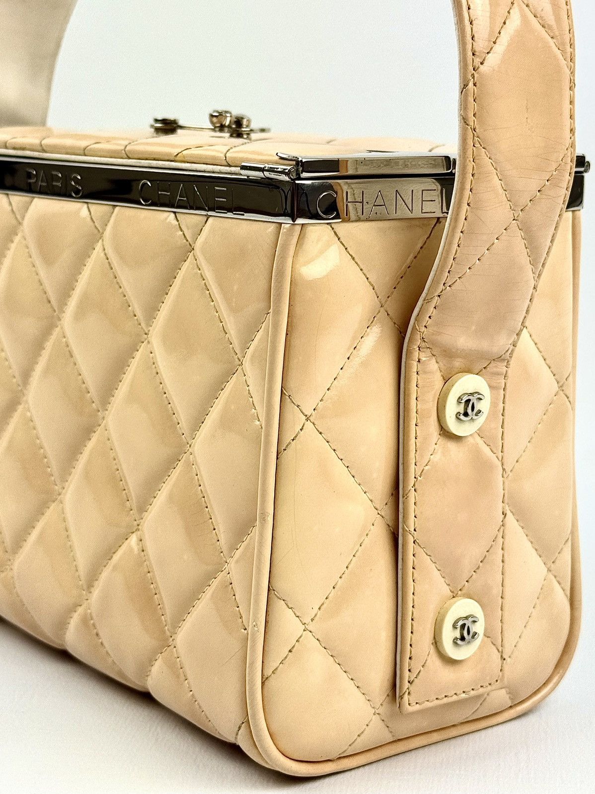 Chanel Chanel - SS/96 - Creme - Quilted - Patent - Runway - Box Bag Size ONE SIZE - 7 Thumbnail