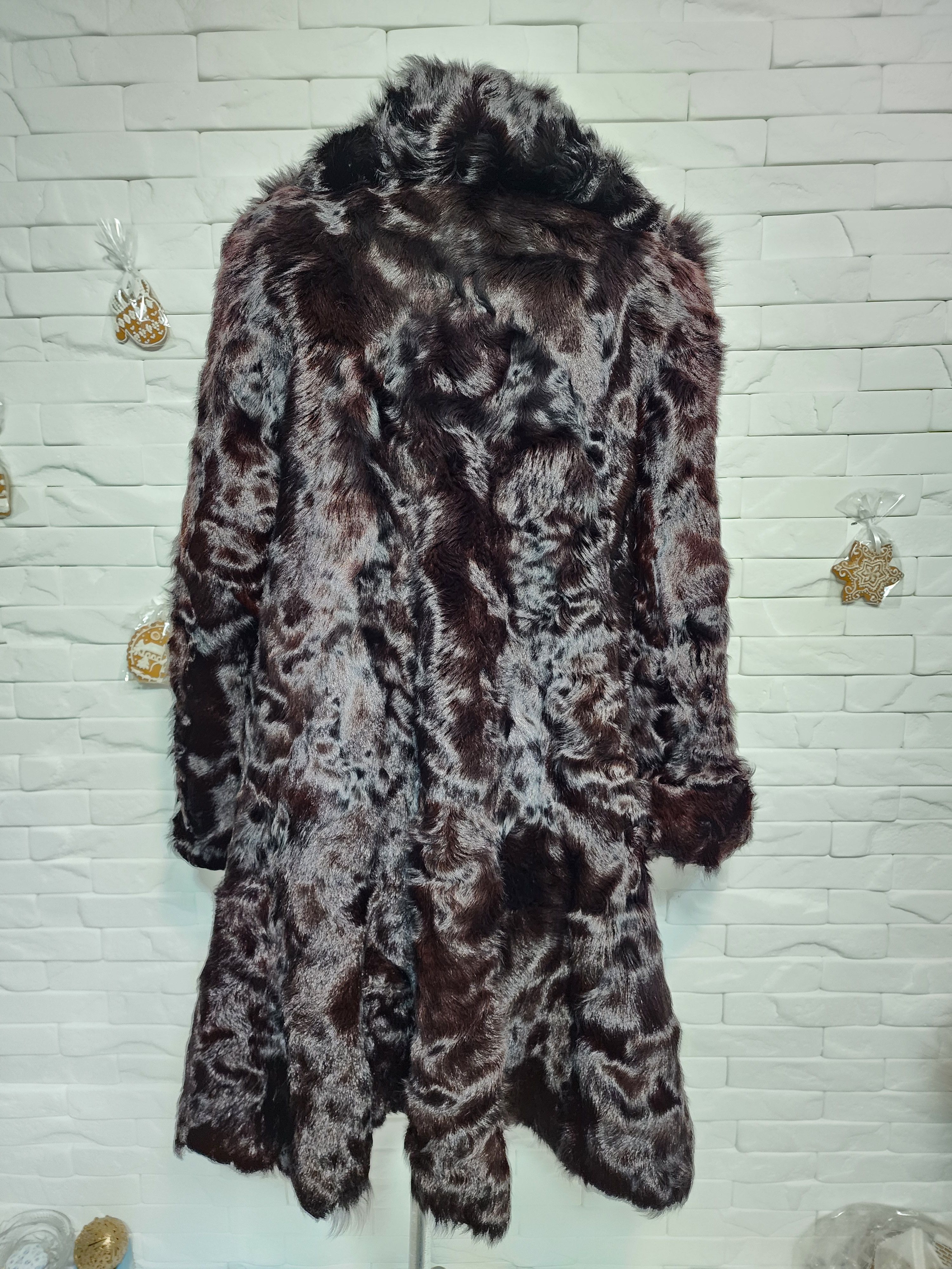 Uniqlo Black Goat Fur Coat: Women's Warm Hooded Outerwear Size XL / US 12-14 / IT 48-50 - 4 Thumbnail