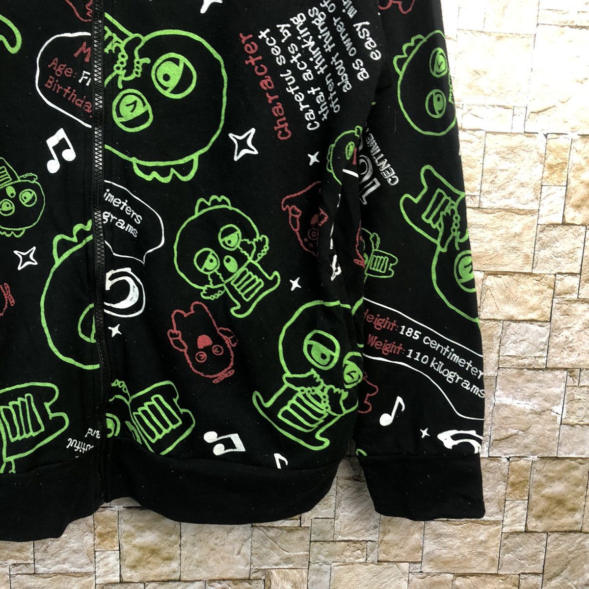 Anime × Cartoon Network × Japanese Brand CaChapin & Mukku Bakogaki anima fullprint Black Hoodie #A170 Size US L / EU 52-54 / 3 - 8 Thumbnail
