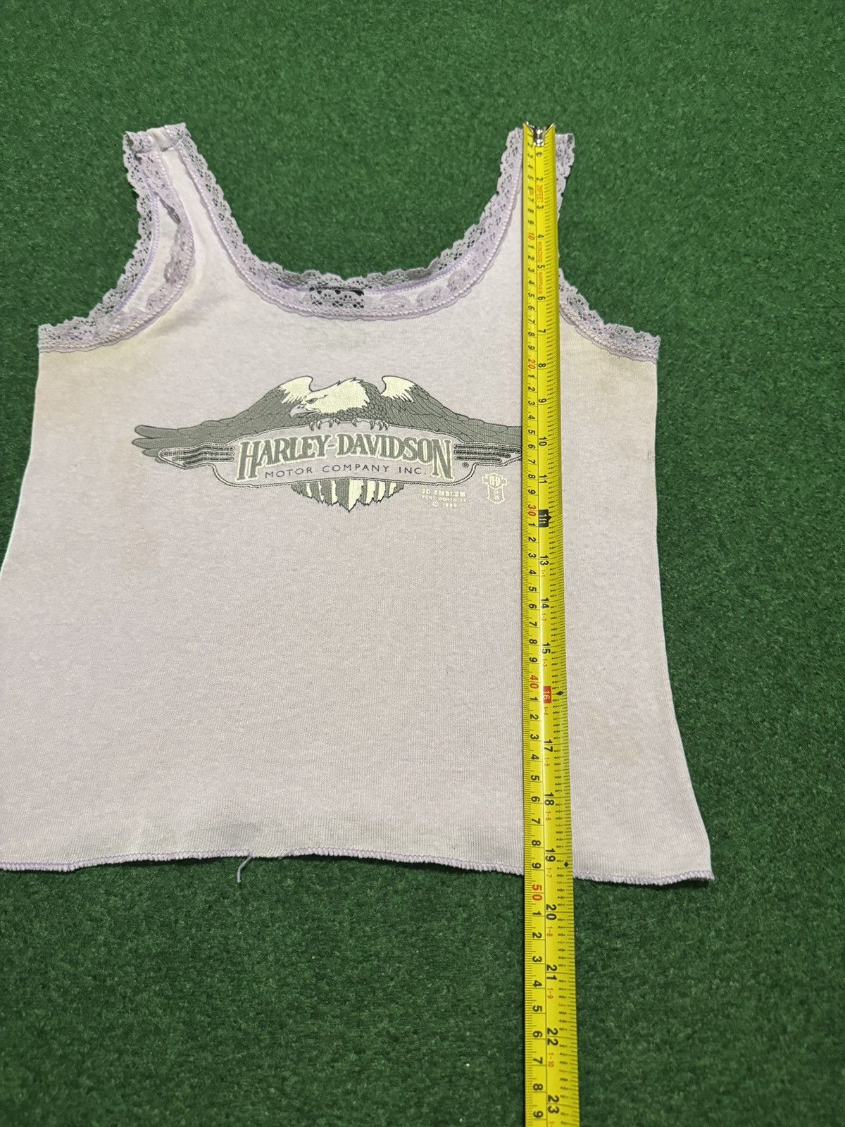 Harley Davidson Harley Davidson 3D Emblem Med Eagle Tank Top Lace 80s RARE Size M / US 6-8 / IT 42-44 - 5 Thumbnail
