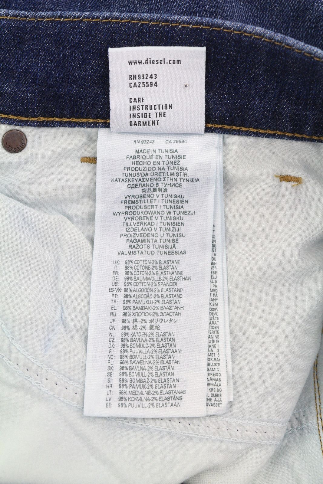 Diesel D-FINING 009ZU W31/L34 Tapered Stretch Blue Jeans 40922 Size US 31 - 9 Thumbnail