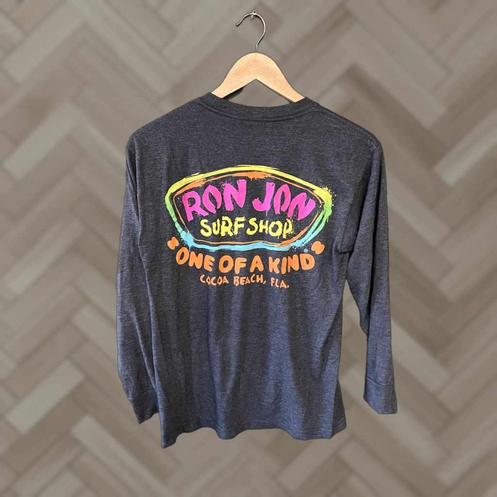 Vintage VINTAGE Y2K Ron Jon Surf Shop Mens Gray Long Sleeve Graphic T-shirt Size S Size US S / EU 44-46 / 1 - 1 Thumbnail
