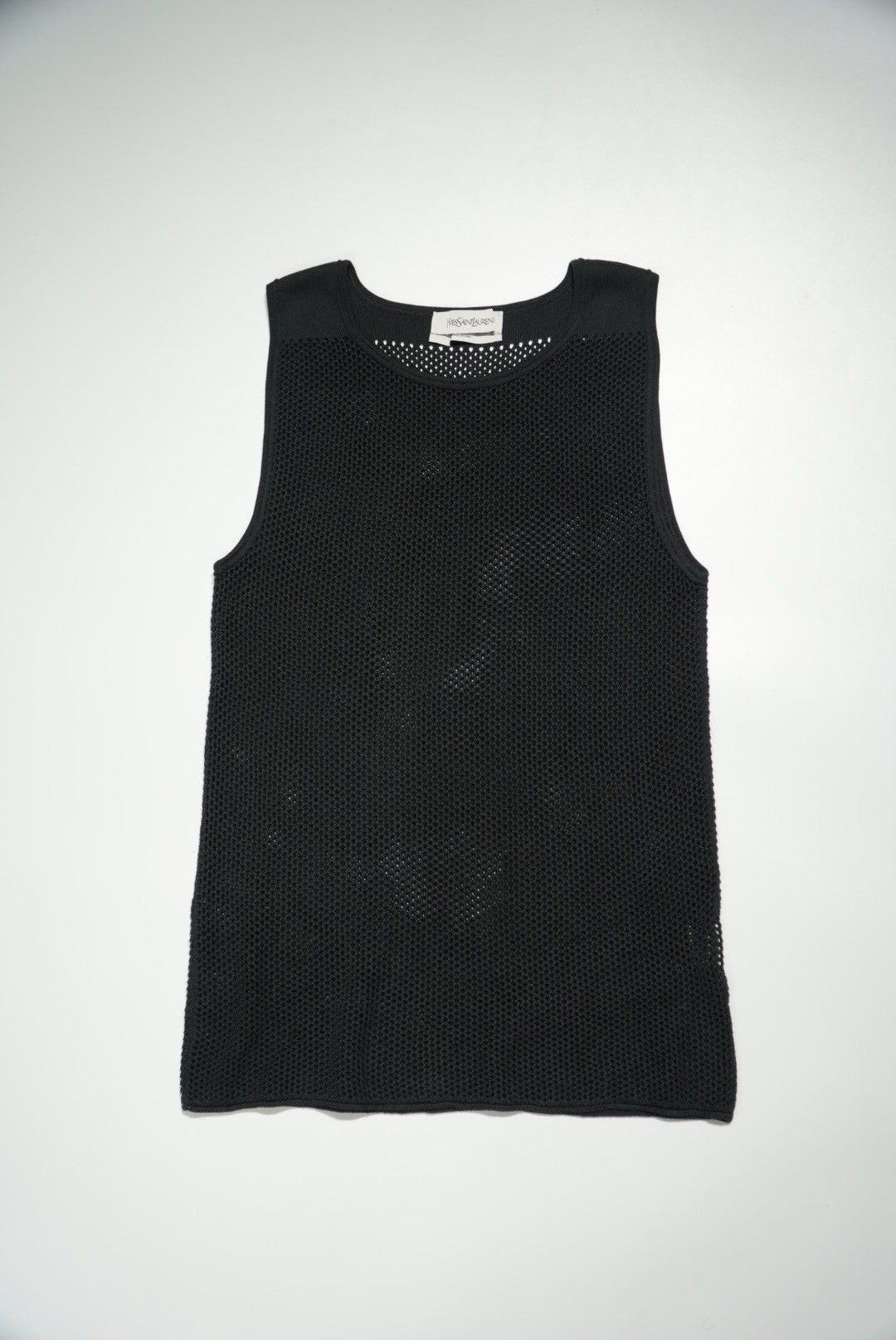Yves Saint Laurent Yves Saint Laurent Black Mesh Knit Tank Top Size US M / EU 48-50 / 2 - 1 Thumbnail