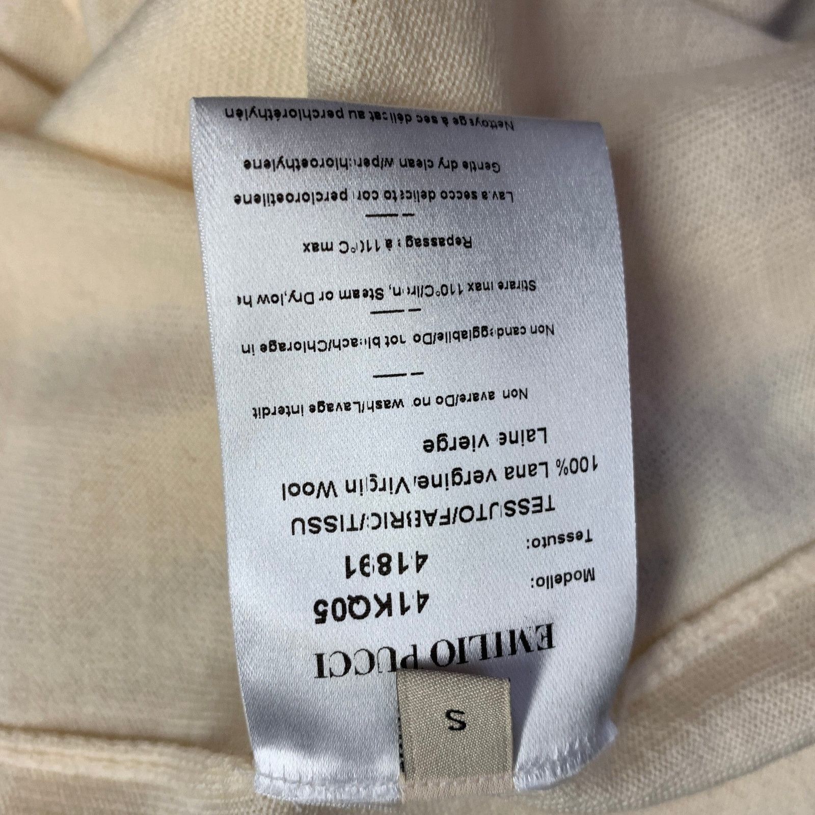 Emilio Pucci EMILIO PUCCI Size S Beige Wool Cardigan Size S / US 4 / IT 40 - 5 Thumbnail