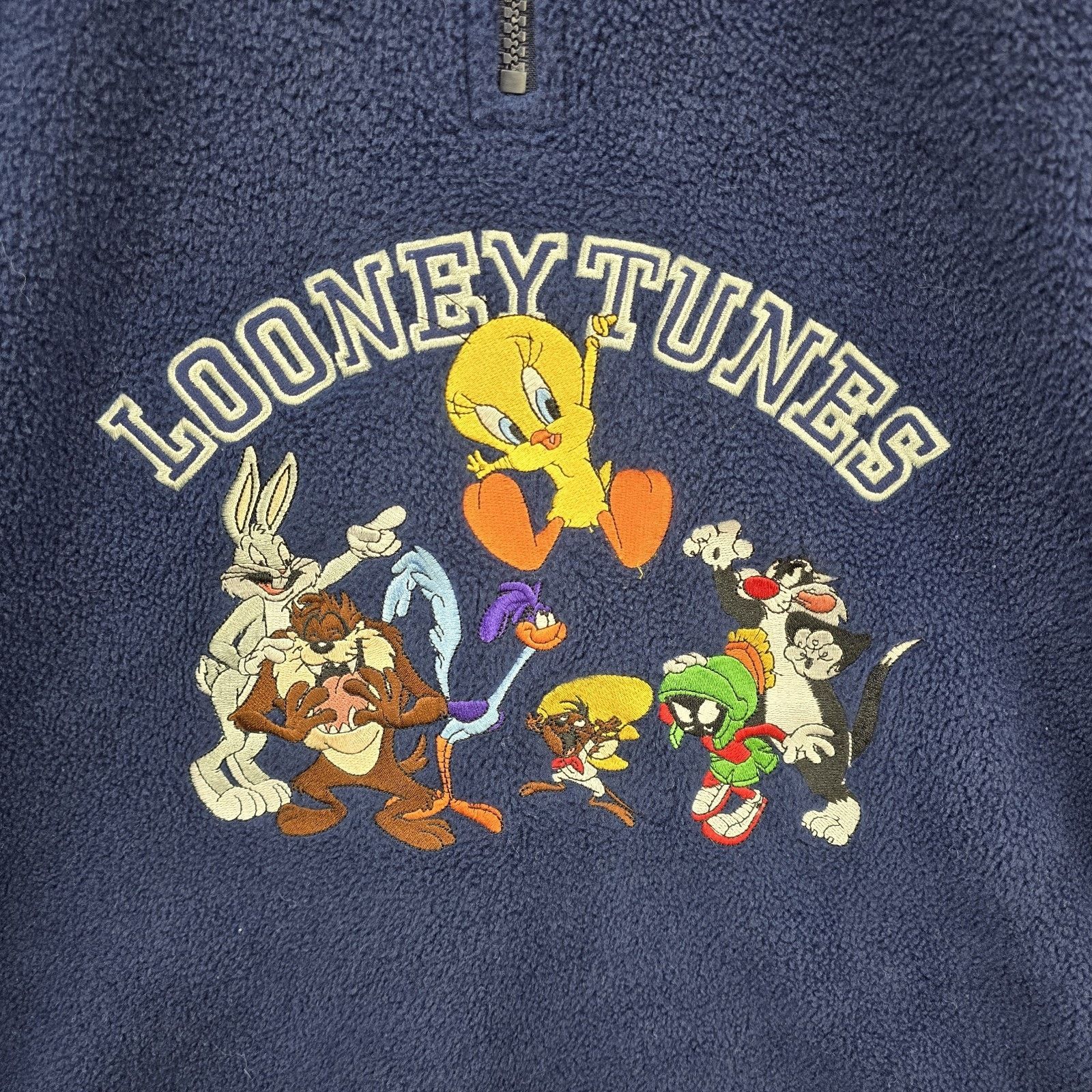 Other Vintage Warner Bros Looney Tunes 1/4 Zip Sweater Large Y2K Size US L / EU 52-54 / 3 - 4 Thumbnail