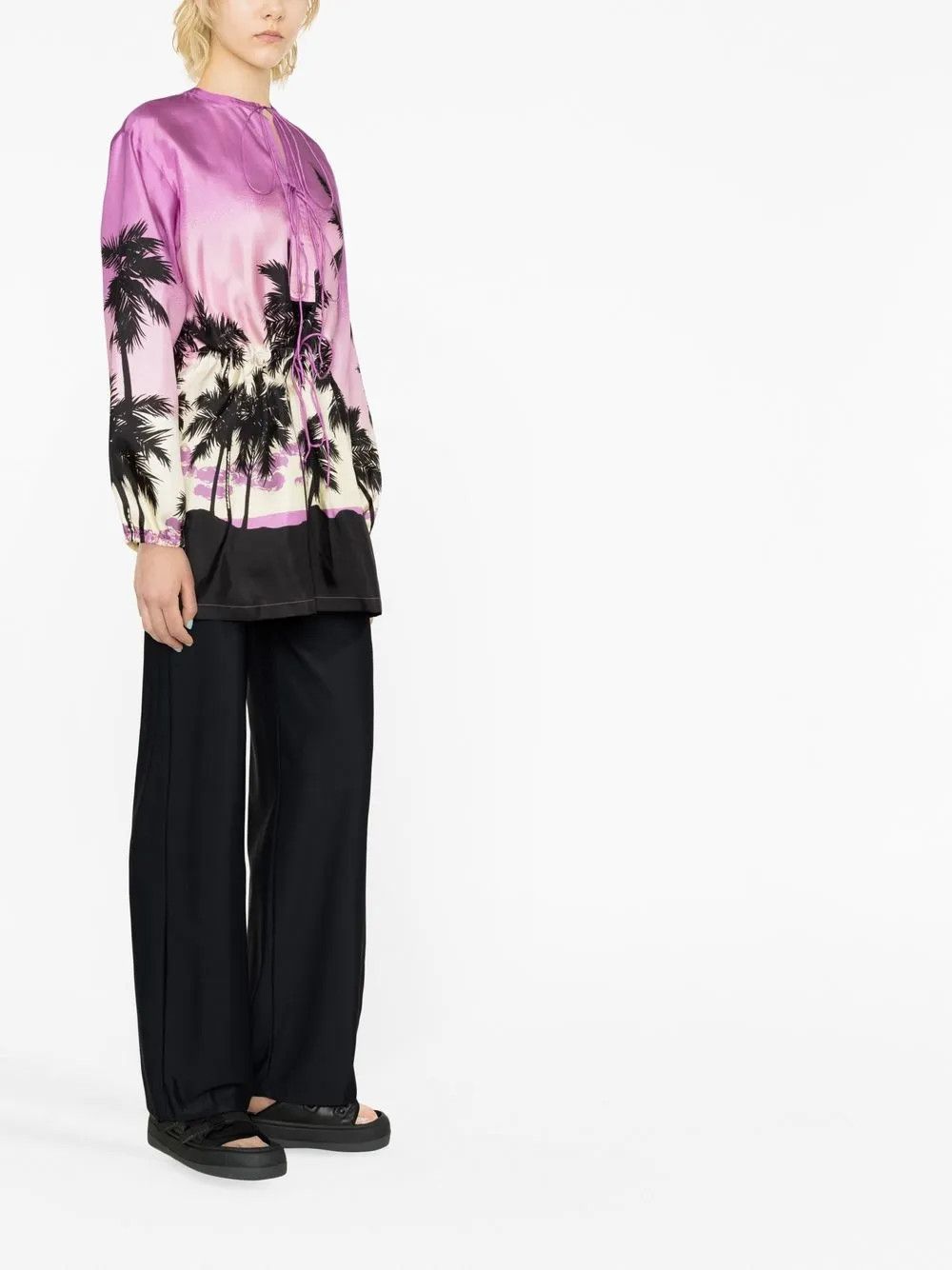 Palm Angels o1y1225 Bow Blouse in Multicolor Size XS / US 0-2 / IT 36-38 - 2 Thumbnail
