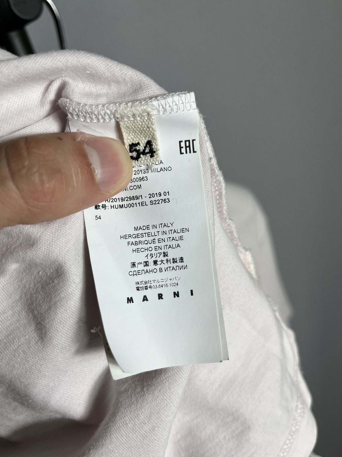 Marni marni humu0011el mens t-shirt light pink short sleeve cotton Size US XL / EU 56 / 4 - 7 Thumbnail