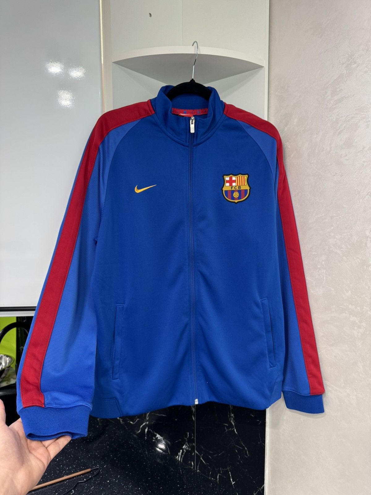 Nike Vintage Nike FC Barcelona Zip Soccer Jersey Y2K Drill Rare Size US XL / EU 56 / 4 - 2 Thumbnail