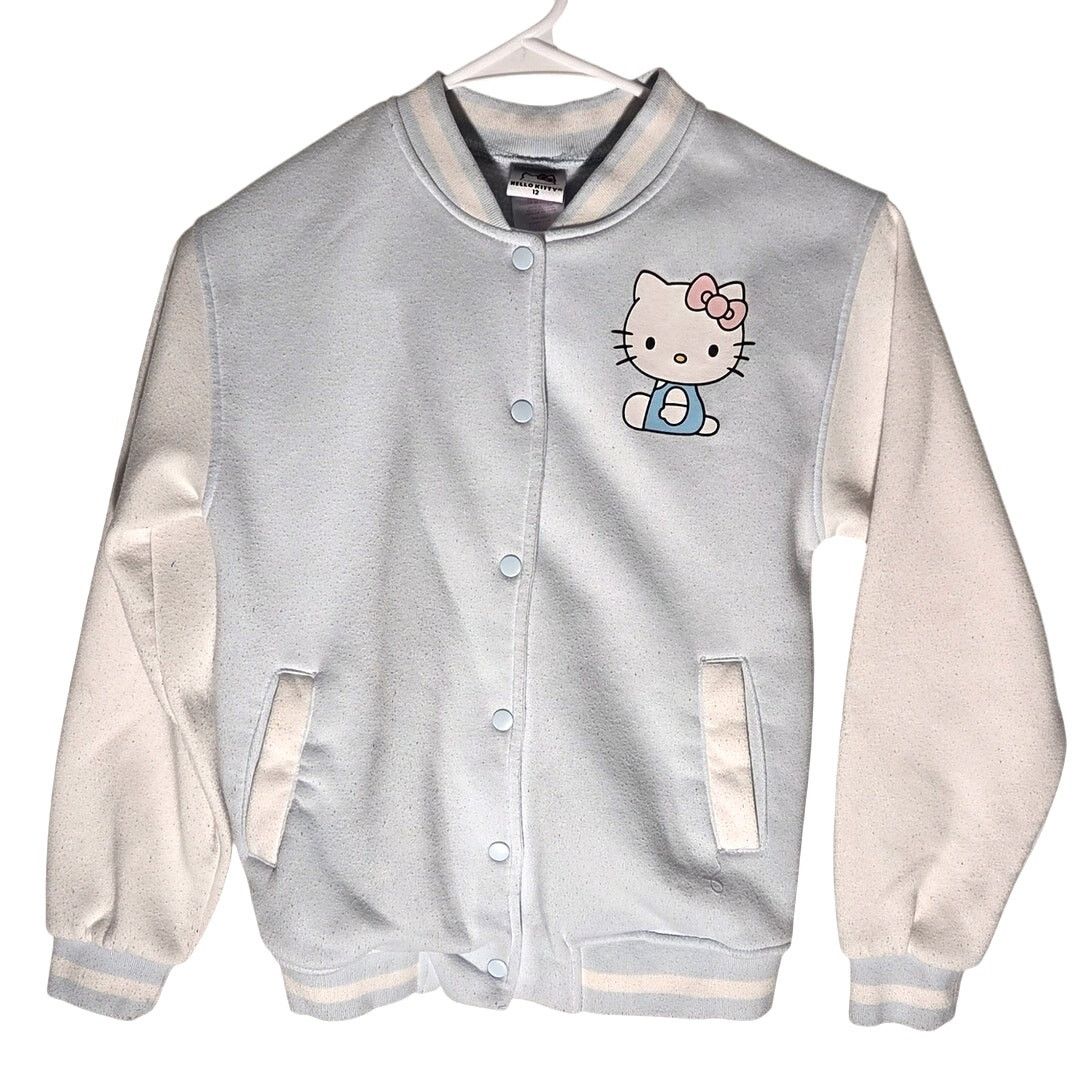 SAYHELLO Hello Kitty Varsity Jacket - Sky Blue - Girls Size 12 Size US 26 / EU 42 - 1 Thumbnail