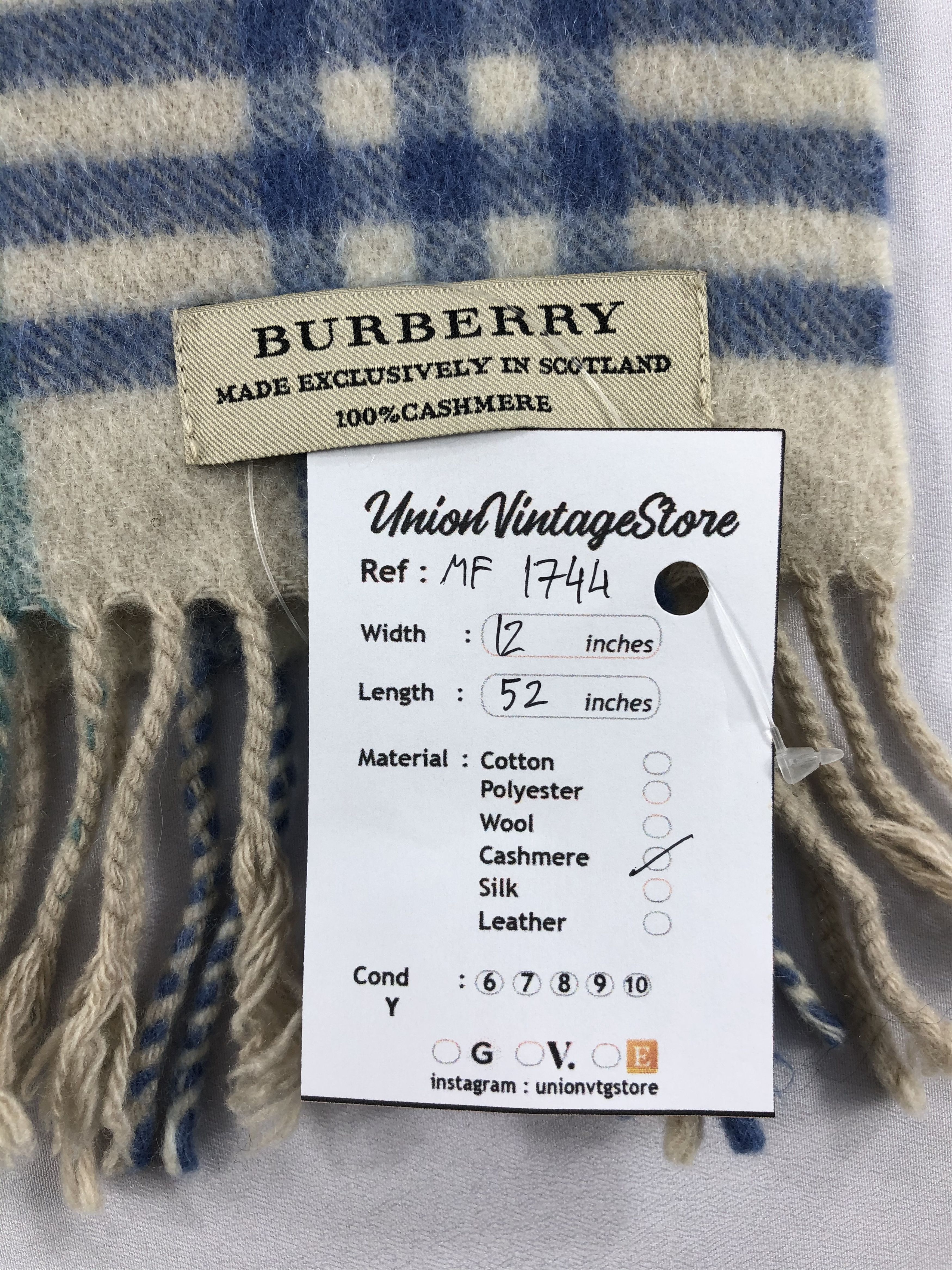 Burberry Vintage Burberry Scarf/Muffler/Neckwear MF1744 Size ONE SIZE - 7 Thumbnail