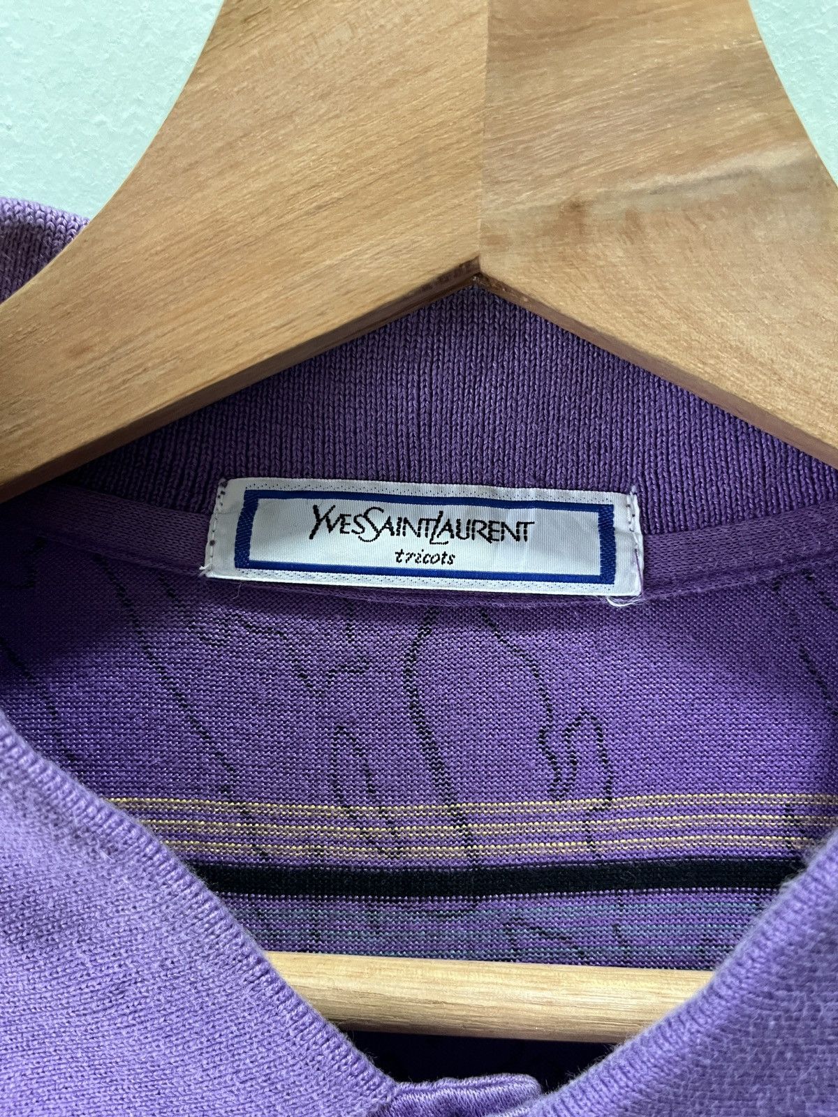 Designer × Saint Laurent Paris × Yves Saint Laurent Yves Saint Laurent Polo Shirt Monogram Size US L / EU 52-54 / 3 - 5 Thumbnail