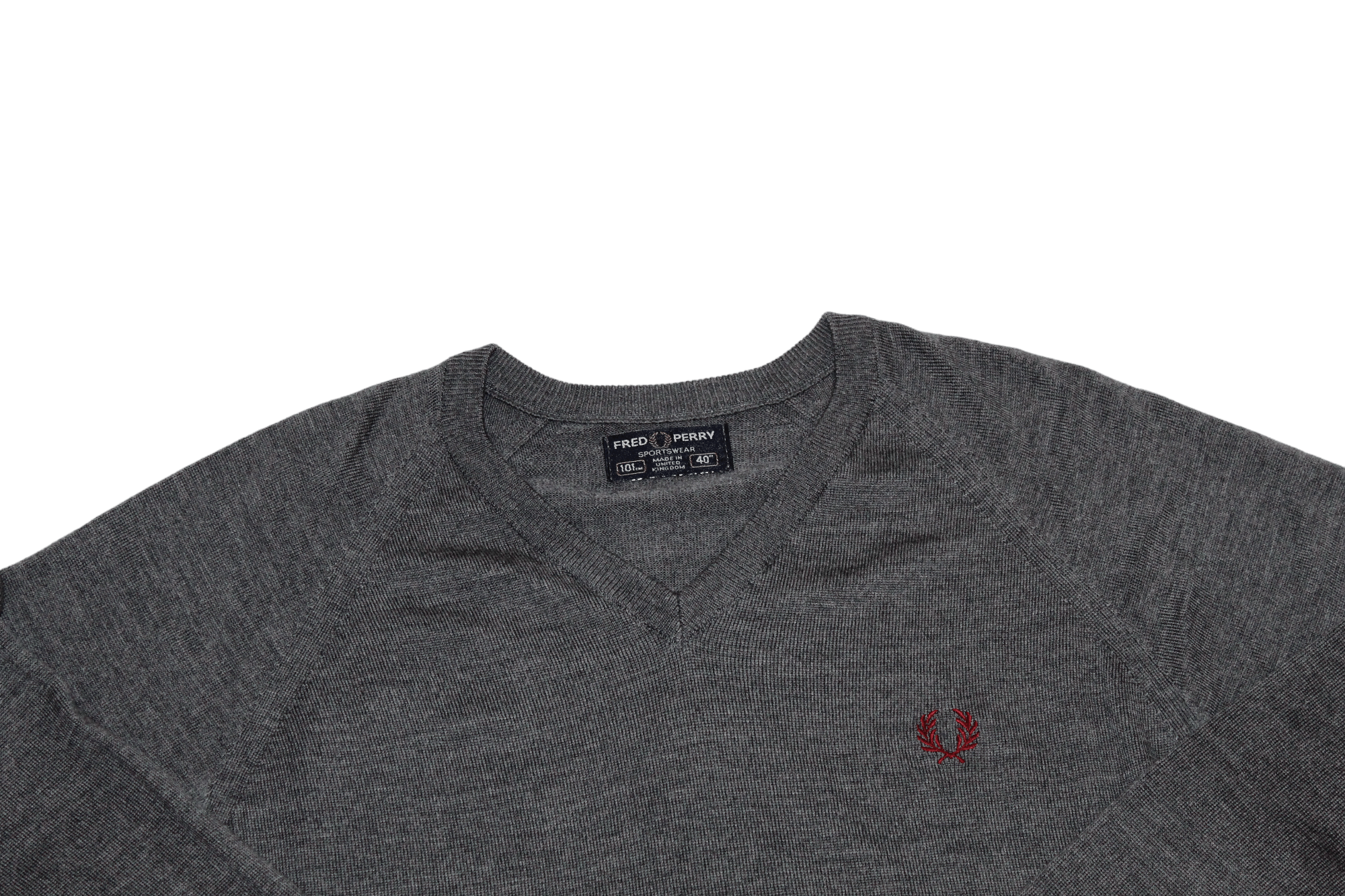 Fred Perry VTG Fred Perry Classics V-neck Wool Jumper. Made in UK Size US L / EU 52-54 / 3 - 4 Thumbnail