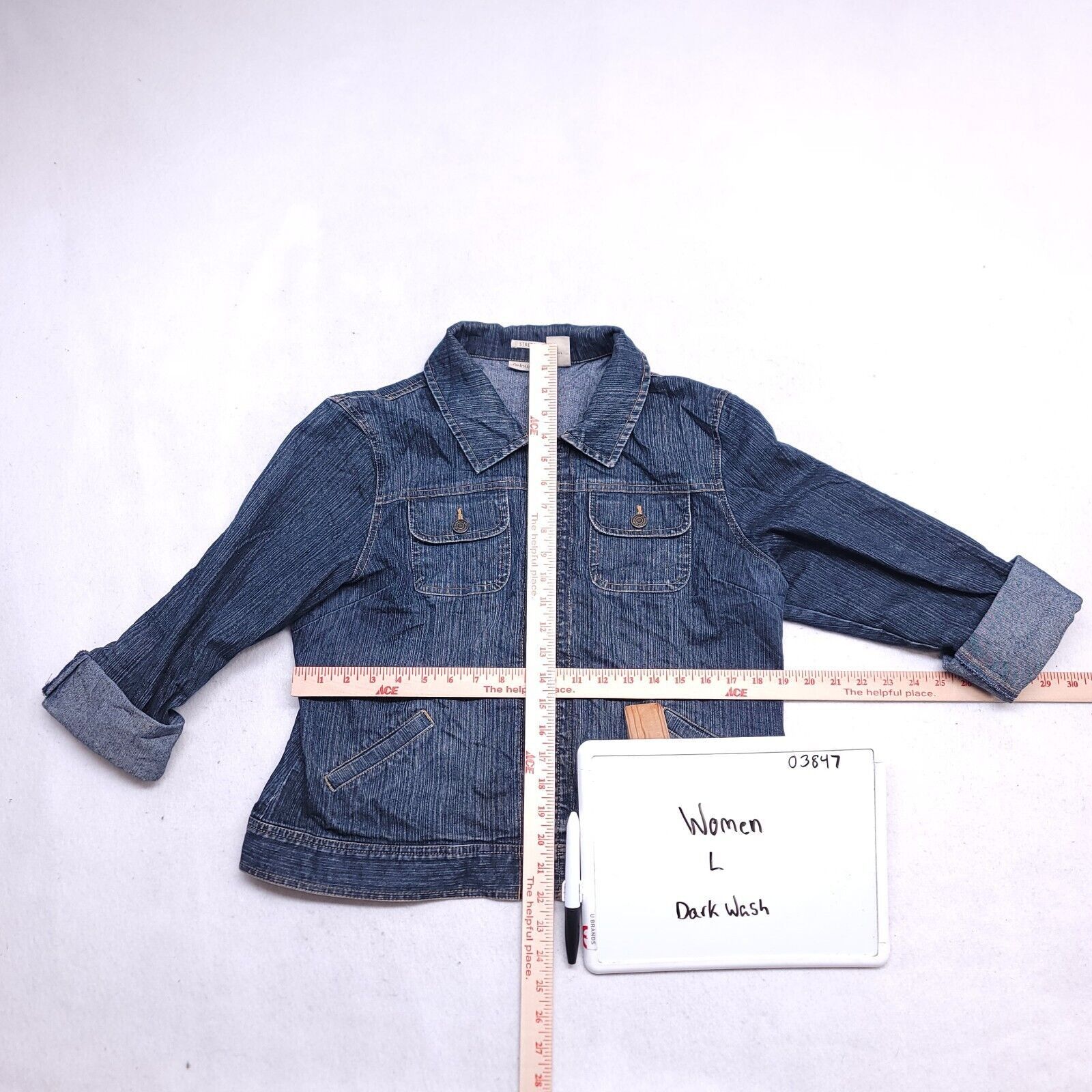 St. Johns Bay St Johns Bay Casual Zip Up Denim Jacket Womens Size L Blue Size L / US 10 / IT 46 - 6 Thumbnail