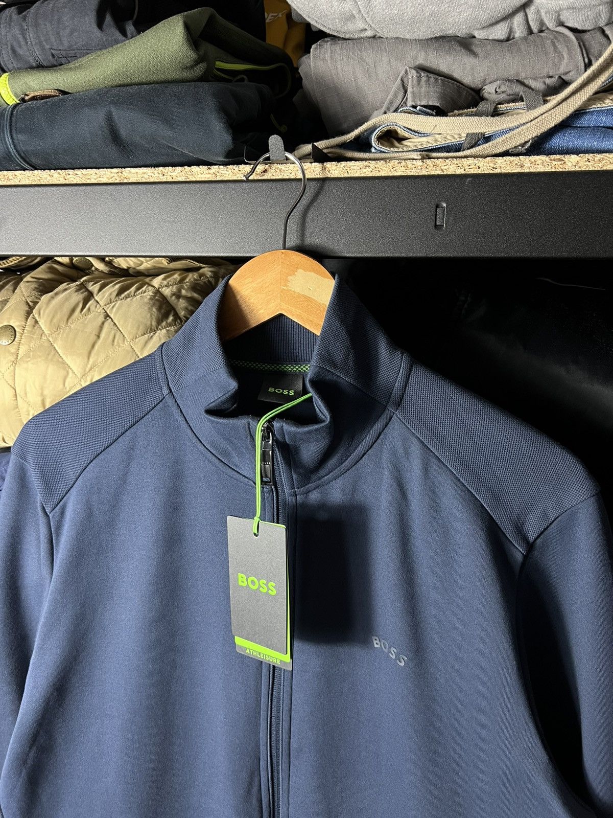 Hugo Boss 🔥 BOSS Mens Navy Full Zip Track Jacket Logo — Size M Size US M / EU 48-50 / 2 - 10 Thumbnail