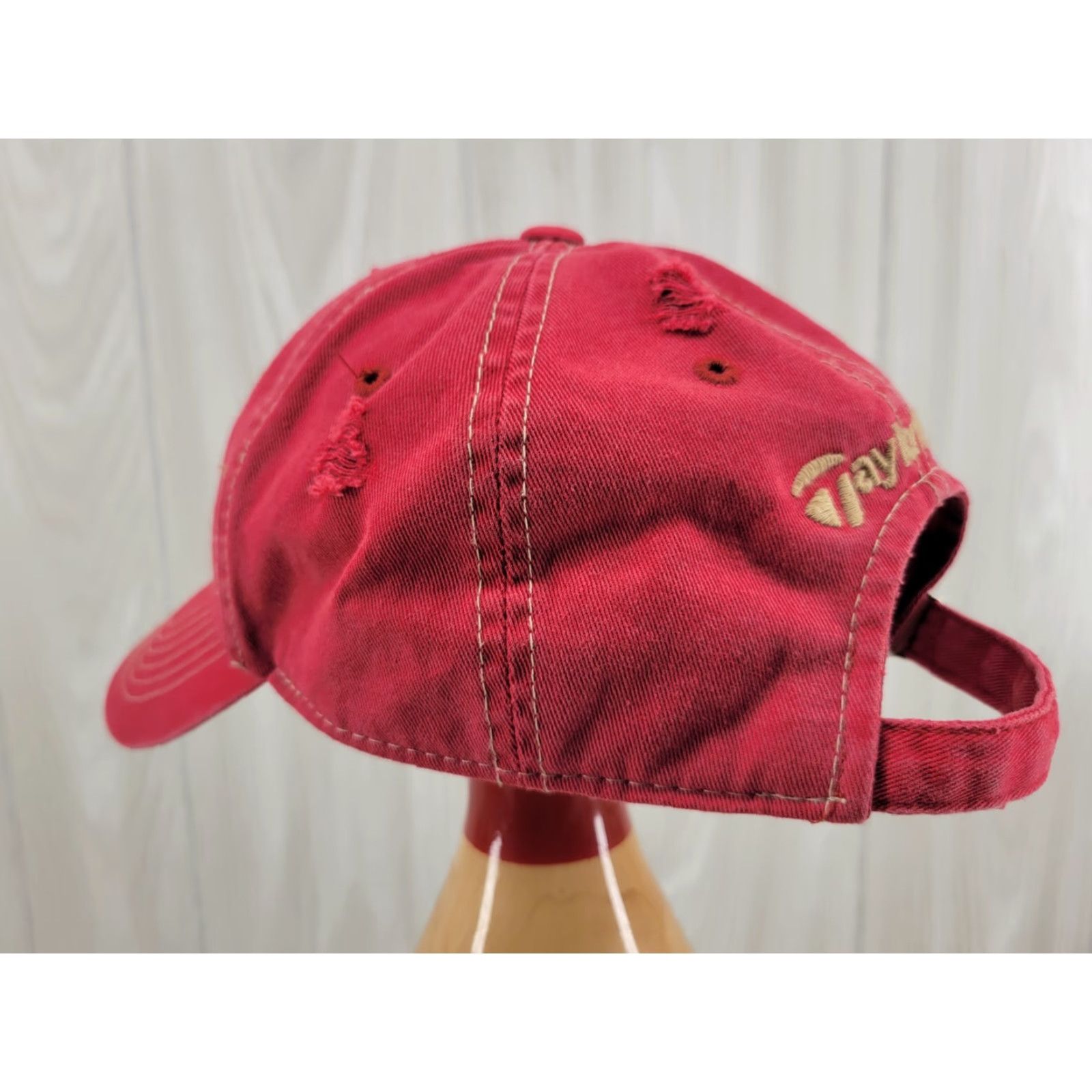 TaylorMade TaylorMade Tmax Gear Golf Hat Red Distressed Adjustable Men Baseball Cap Red Distressed Men Size ONE SIZE - 7 Thumbnail