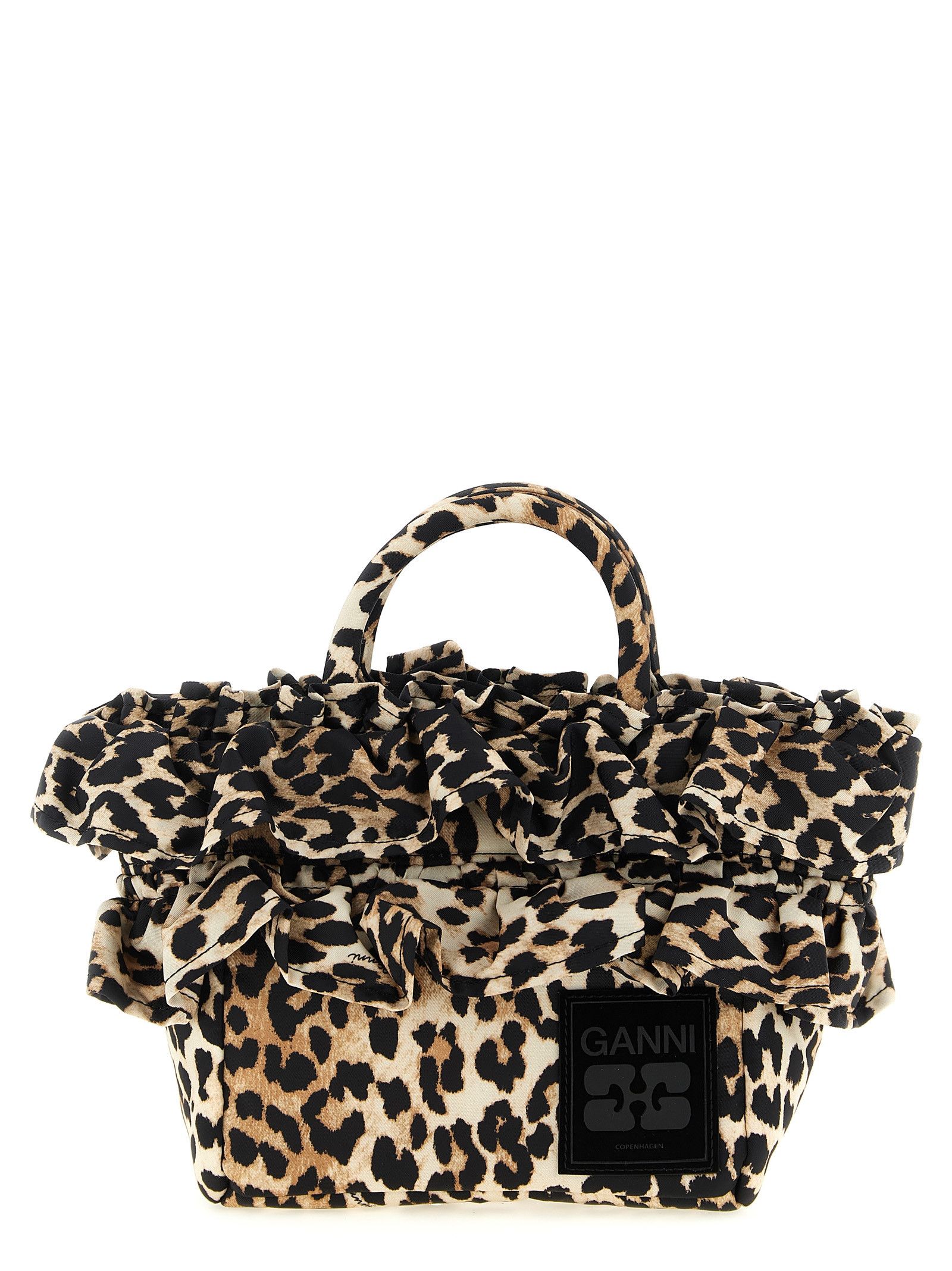 Ganni 'Mini Shopper Ruffle Print' Handbag Size ONE SIZE - 1 Thumbnail