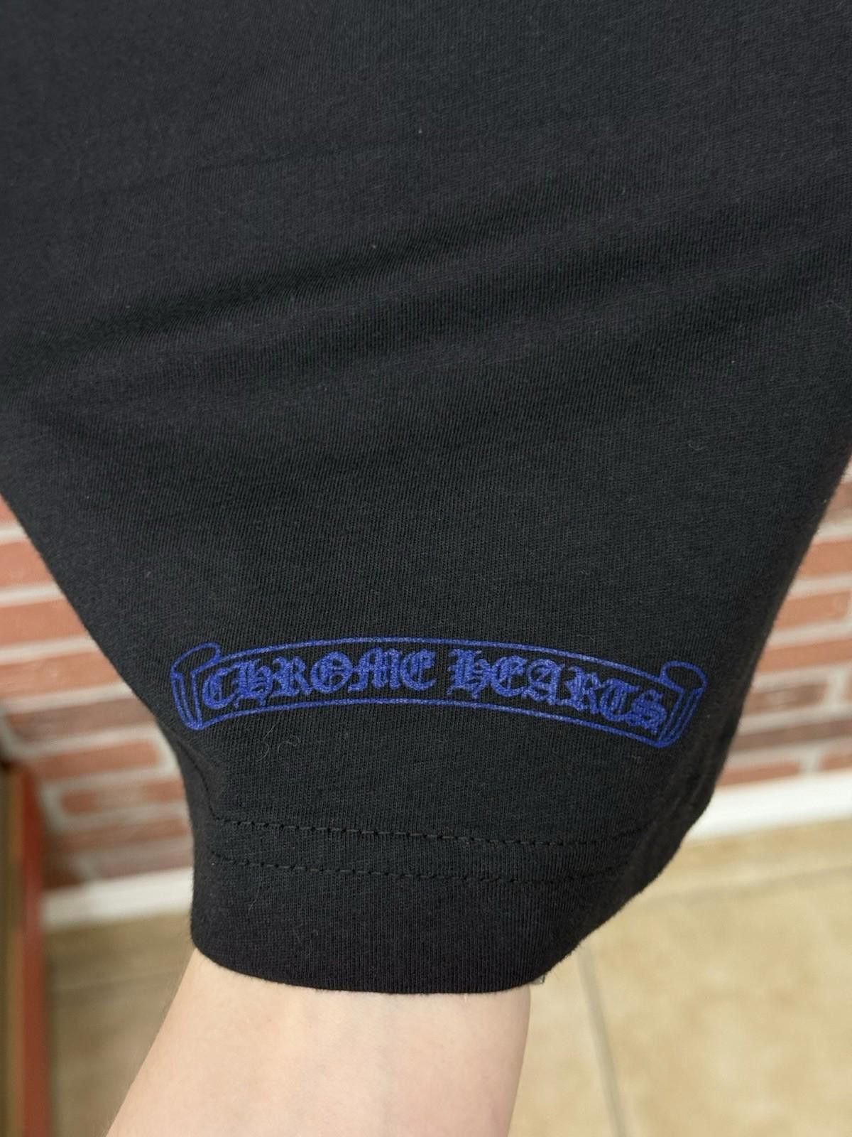 Chrome Hearts Size L - Chrome Hearts Tee Shirt Blue Neck Logo RARE (NEW) Size US L / EU 52-54 / 3 - 9 Thumbnail