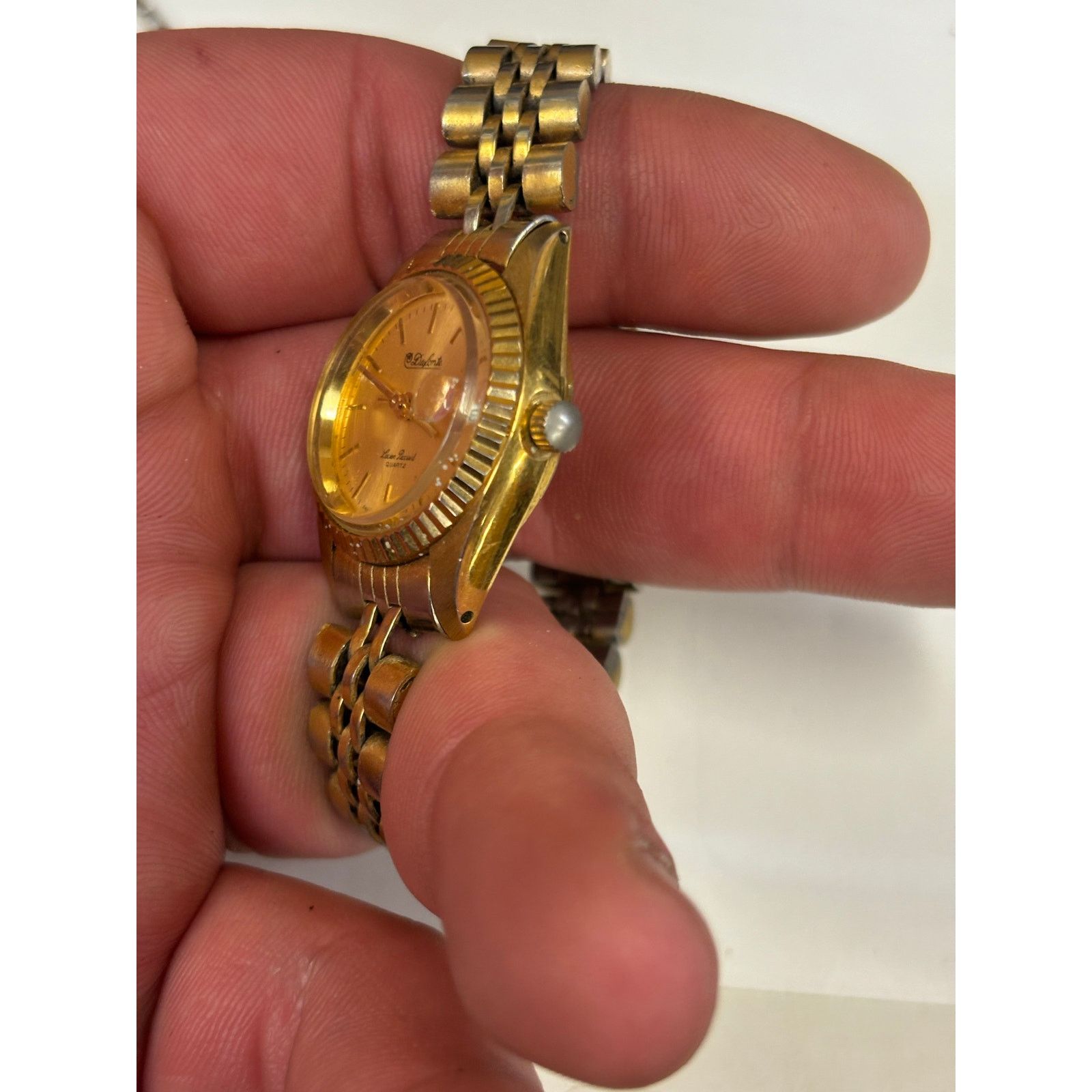 Lucien Piccard Dufonte Lucien Picard Gold Tone Womens Watch! New Battery. Size ONE SIZE - 7 Thumbnail