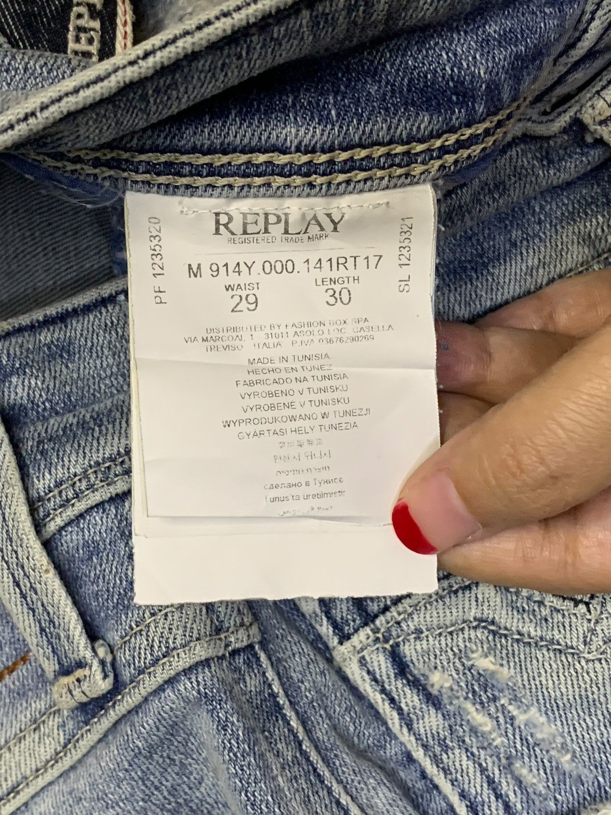 Japanese Brand × Replay Vintage Rattle Trap X Replay Faded Wash Distress Slim Jeans Size US 30 / EU 46 - 10 Thumbnail