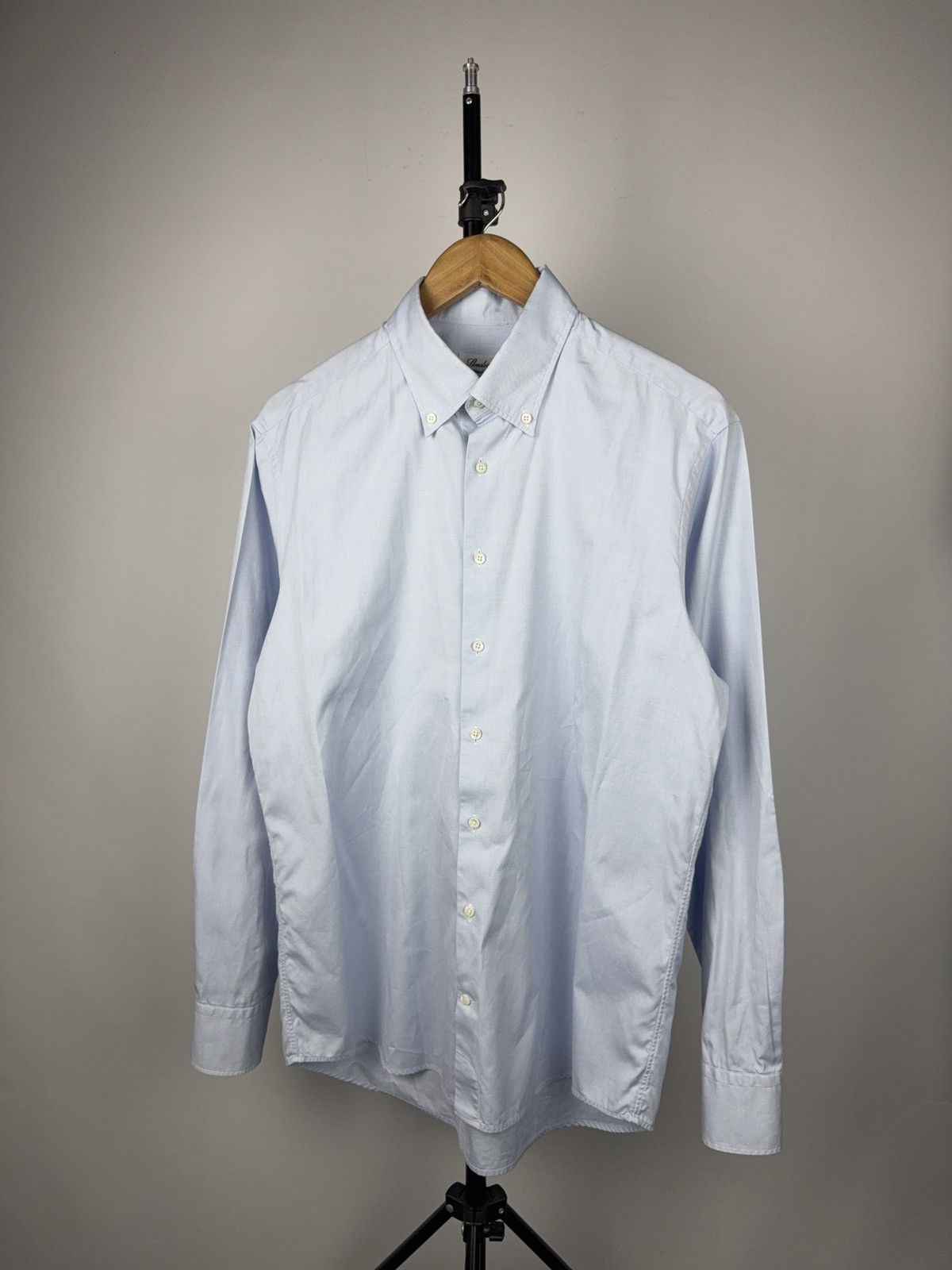 Strenstroms Luxury 00s Stenstroms Blue Twofold Cotton Button Down Shirt Size US M / EU 48-50 / 2 - 1 Thumbnail