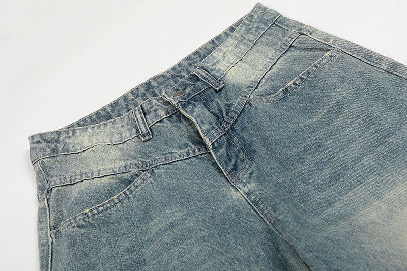 Jean American casual distressed washed blue jeans Size US 32 / EU 48 - 3 Thumbnail