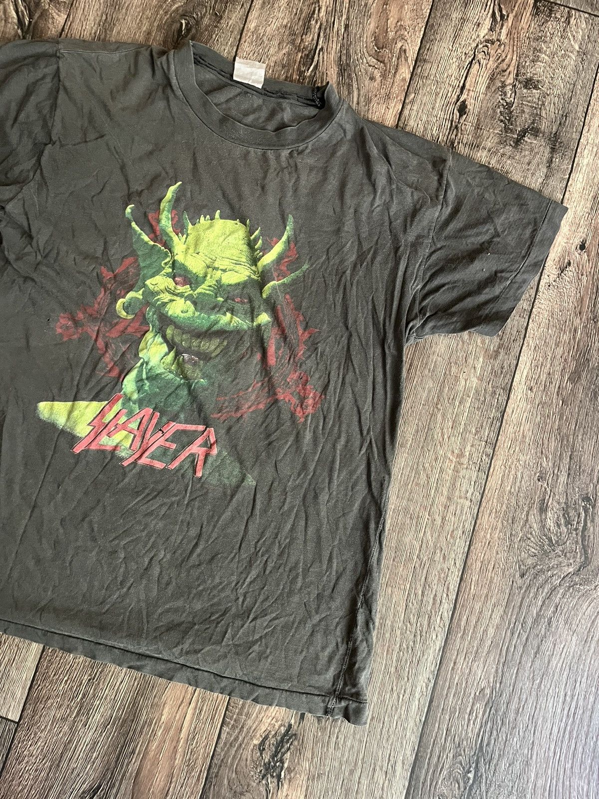 Band Tees Vintage 1990 Slayer T-shirt Single Stitch Brockum Punk Rock Size US M / EU 48-50 / 2 - 2 Thumbnail