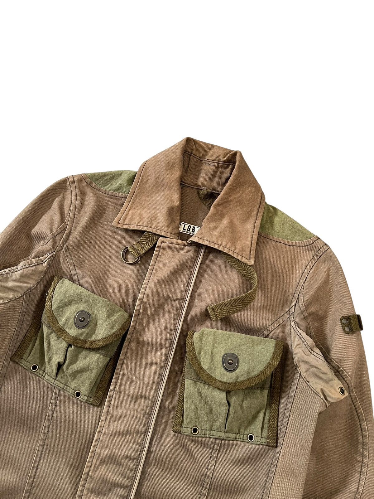 Le Grande Bleu (L.G.B.) Vintage 1990s LGB Military Cargo Jacket Size US XS / EU 42 / 0 - 5 Thumbnail