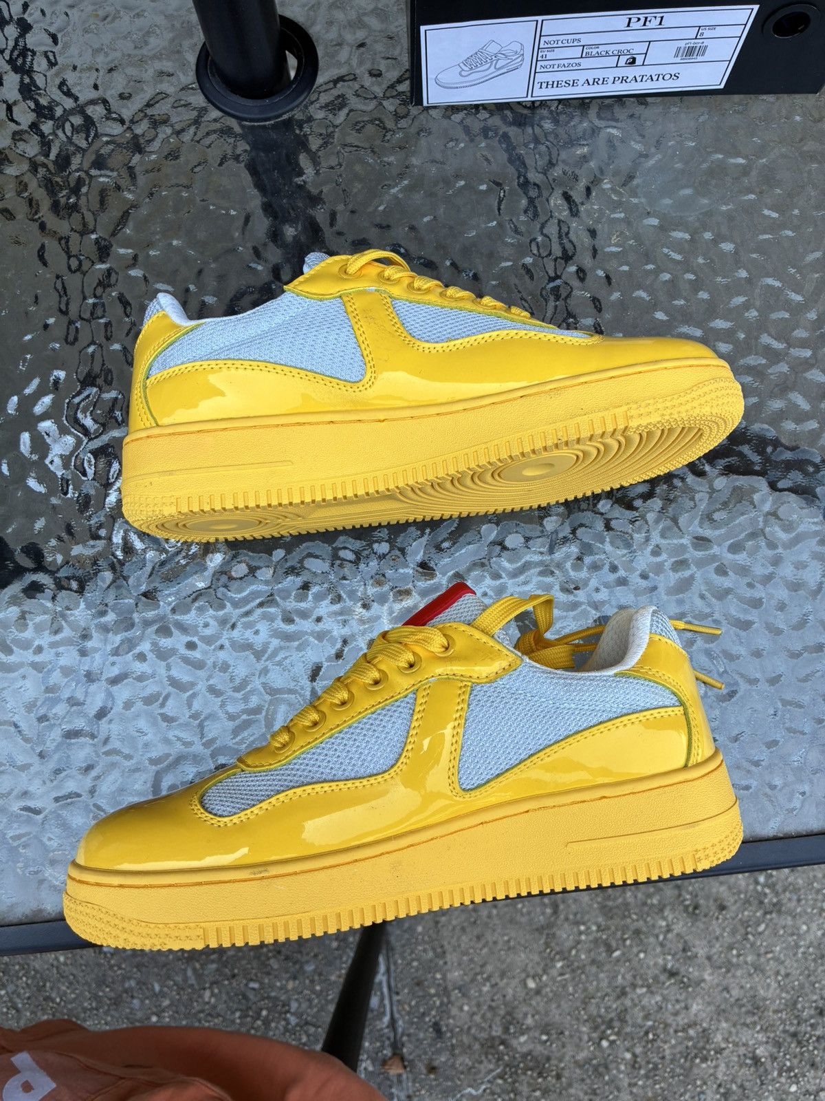Imran Potato IMRAN POTATO PF1 YELLOW PRADA Size US 5.5 / EU 38 - 2 Thumbnail